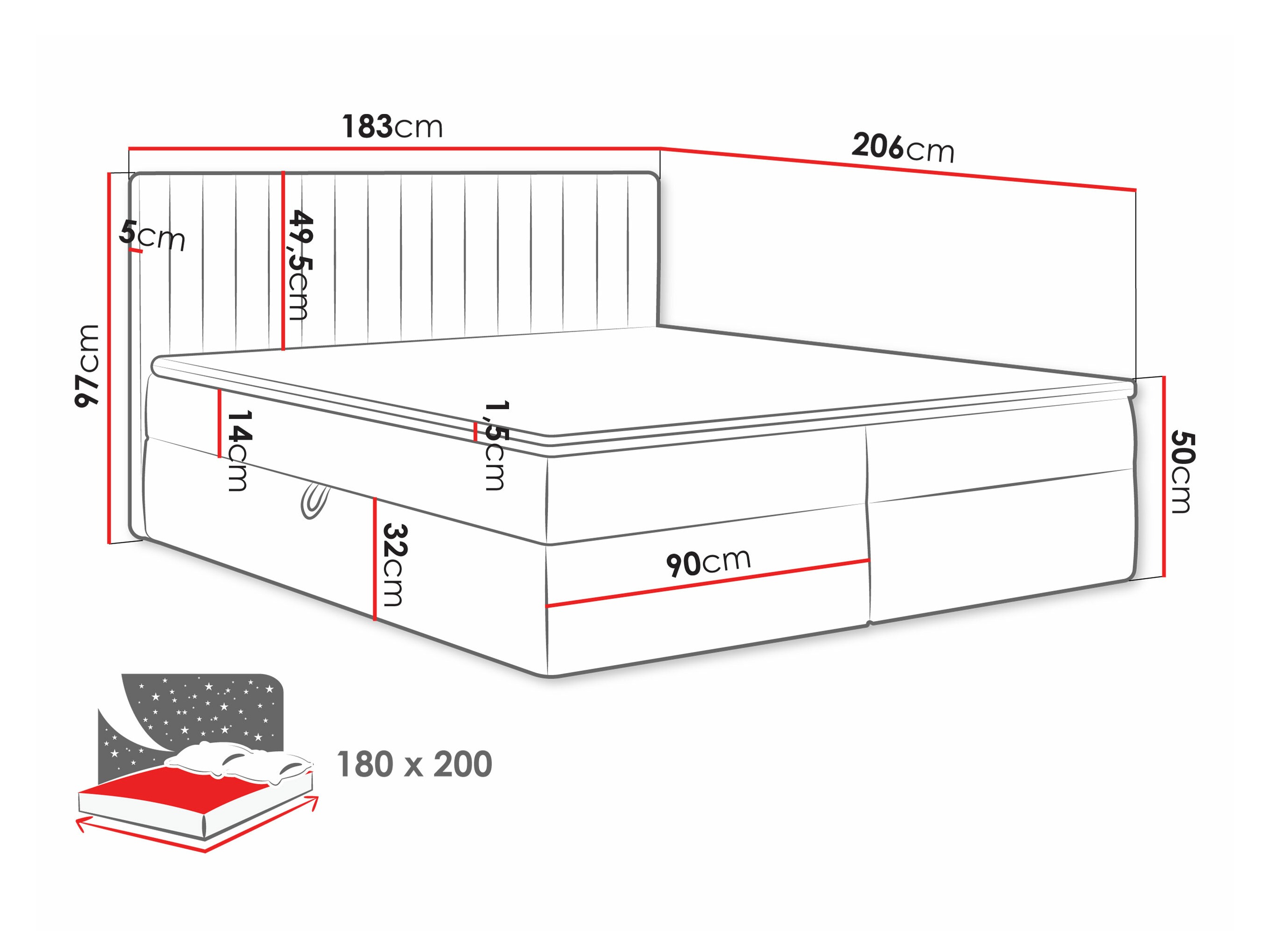 Cama continental Comfivo 481 (Manila 09)
