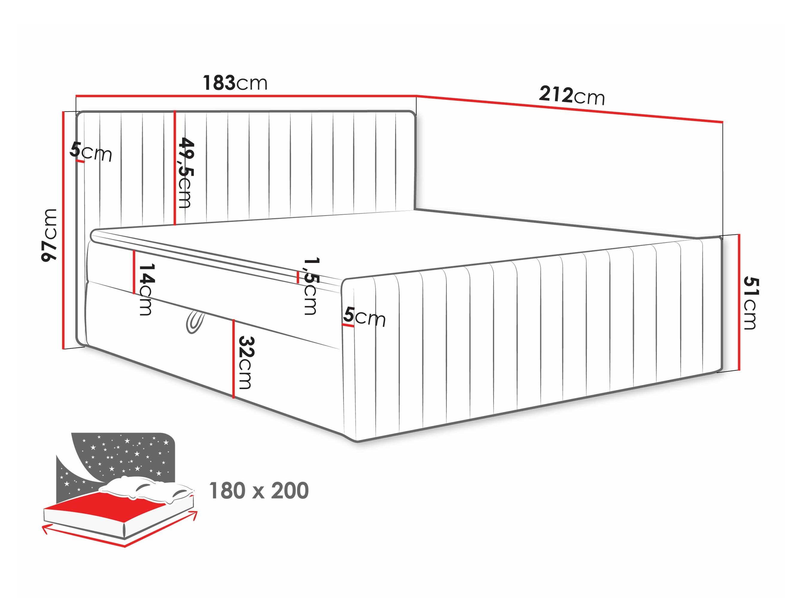 Cama continental Comfivo 482 (Manila 09)