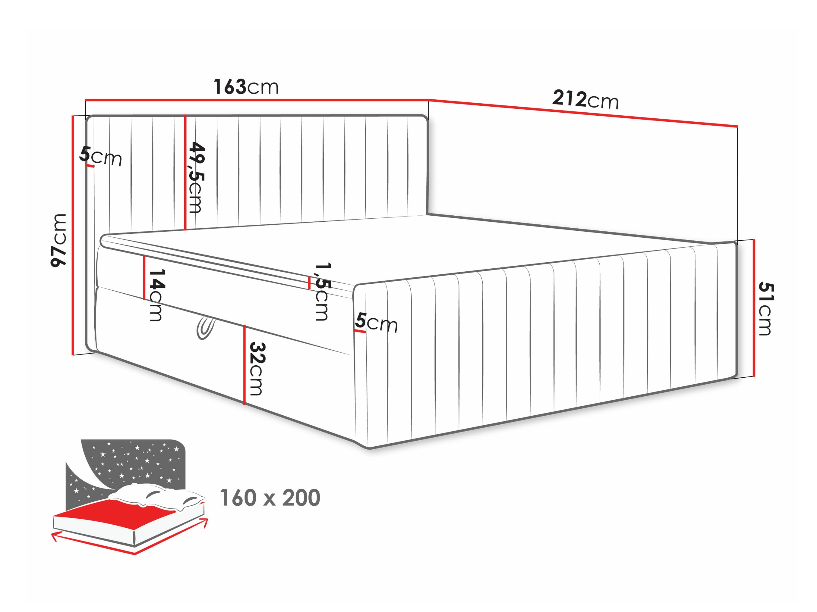 Cama continental Comfivo 482 (Manila 35)