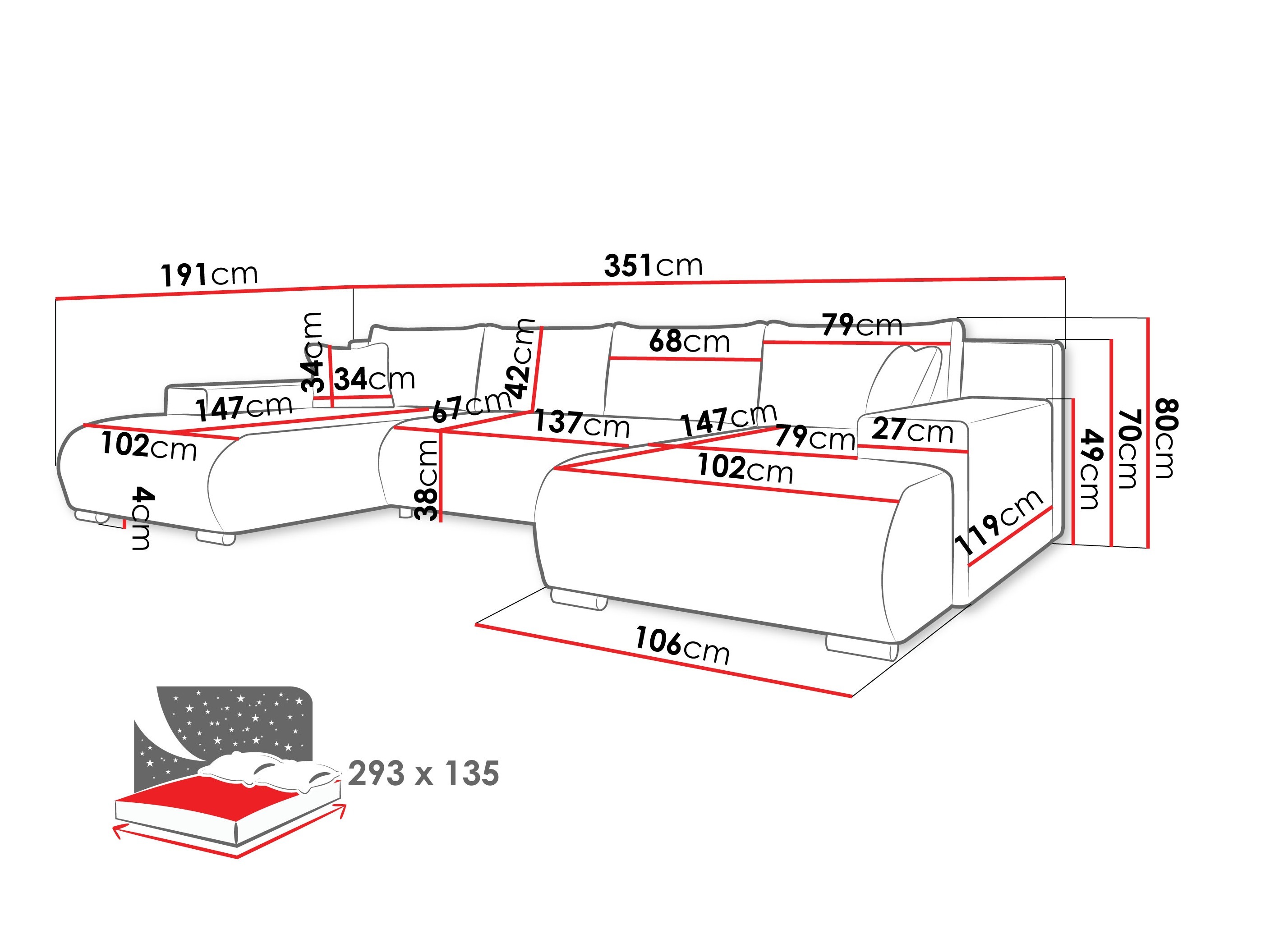 Sofá rinconero Comfivo 483 (Clara 215.10)