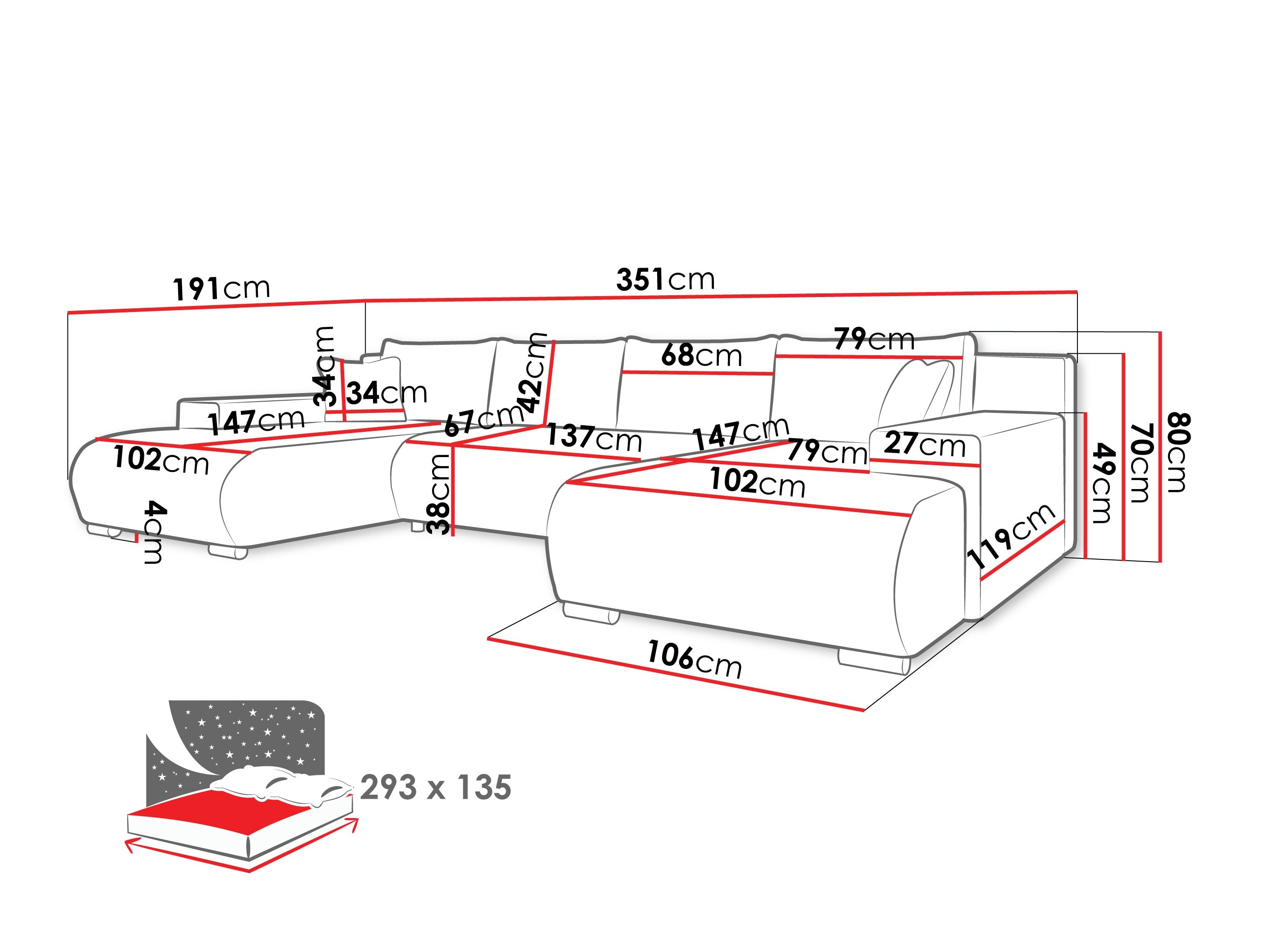 Sofá rinconero Comfivo Equus (Poso 100)