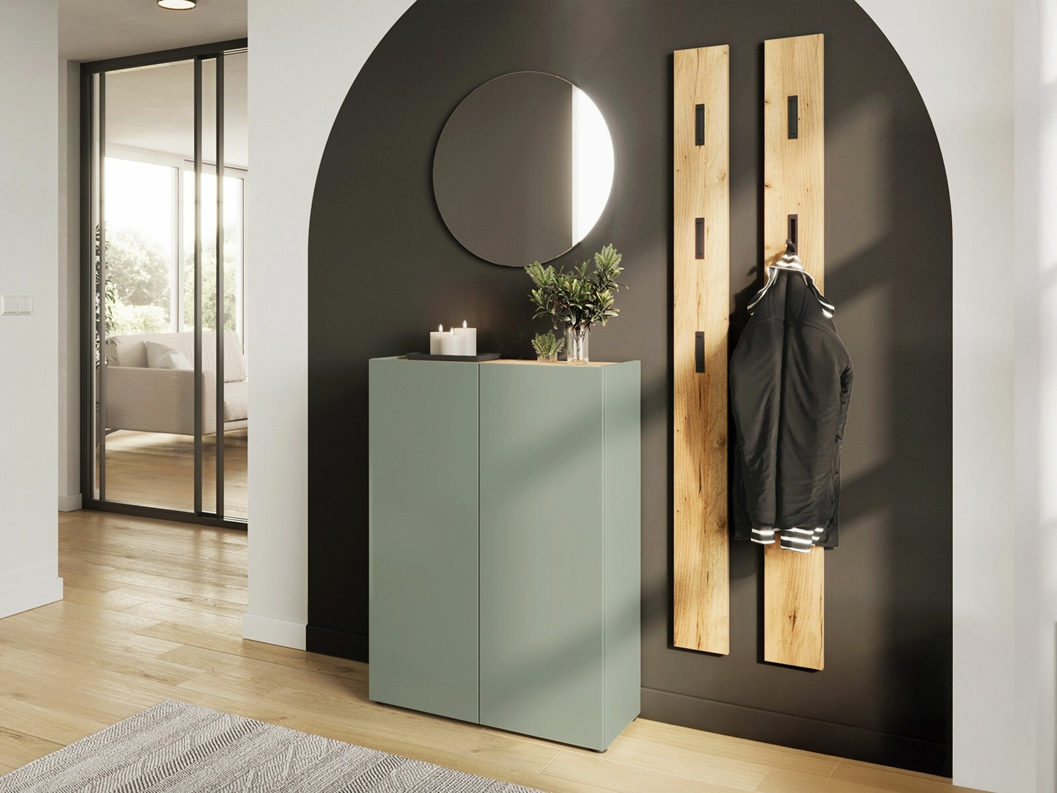 Conjunto para recibidor Lircamu 101 (Verde polvoriento)