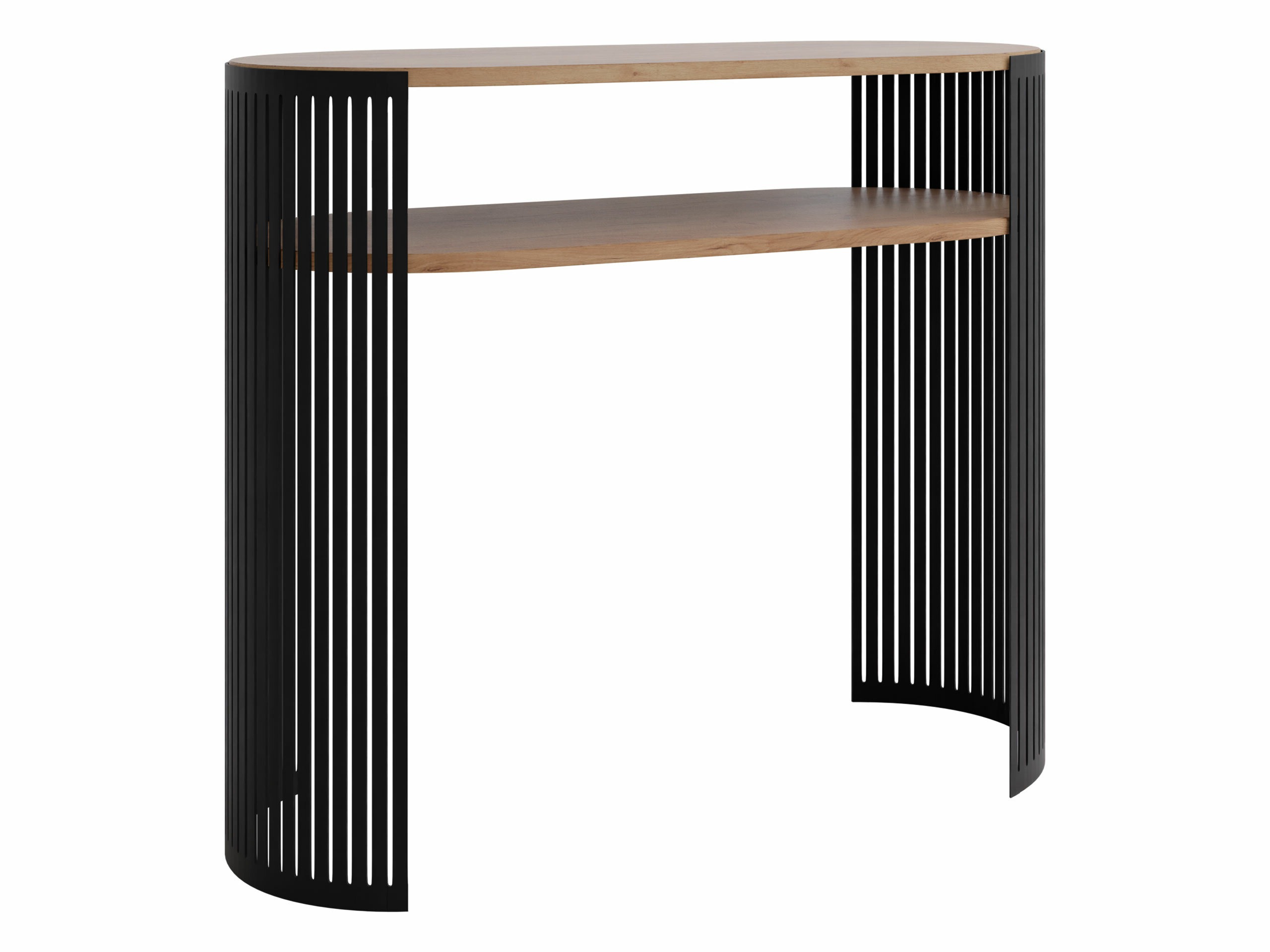 Consola Civer (Negro + Roble dorado artesanal)