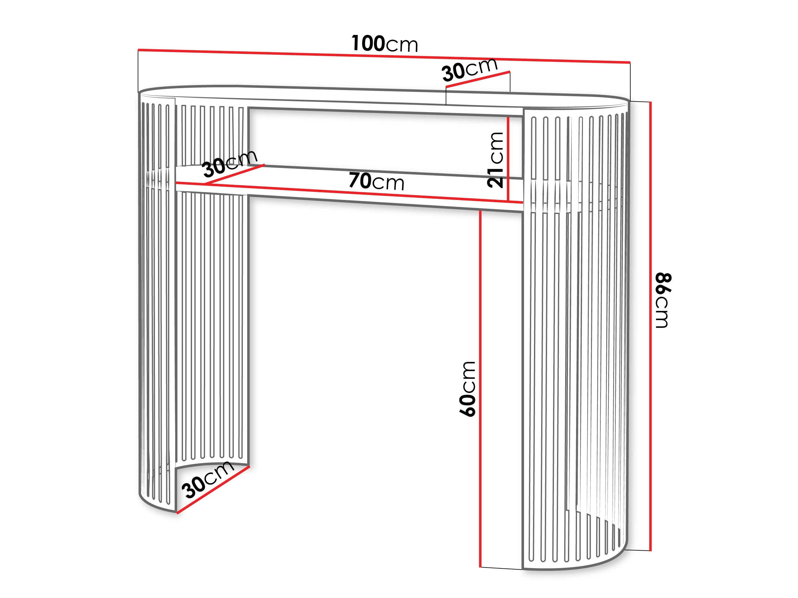 Consola Evanola 118 (Dorado + Mármol negro)