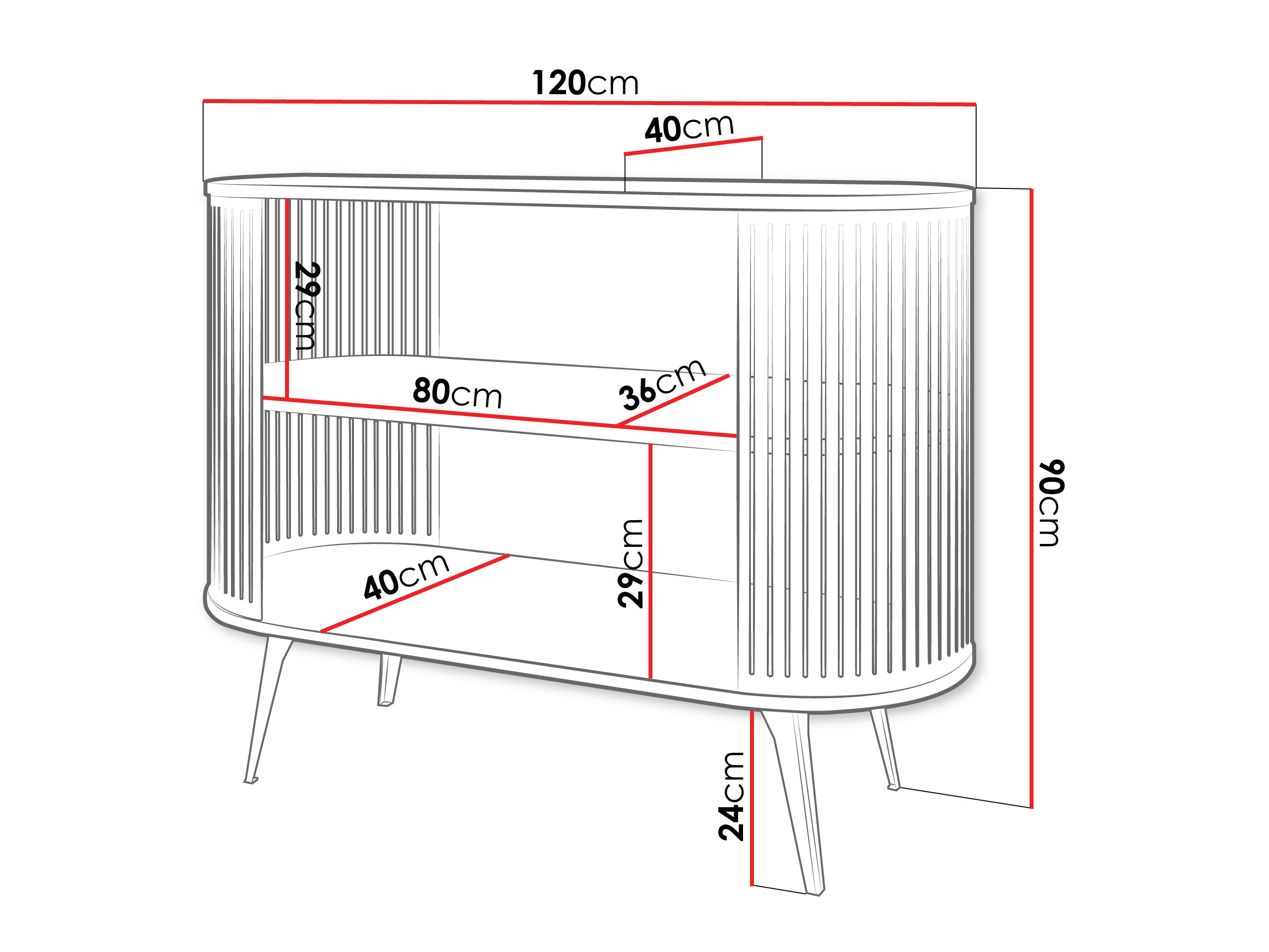 Estantería Vitum (Negro)