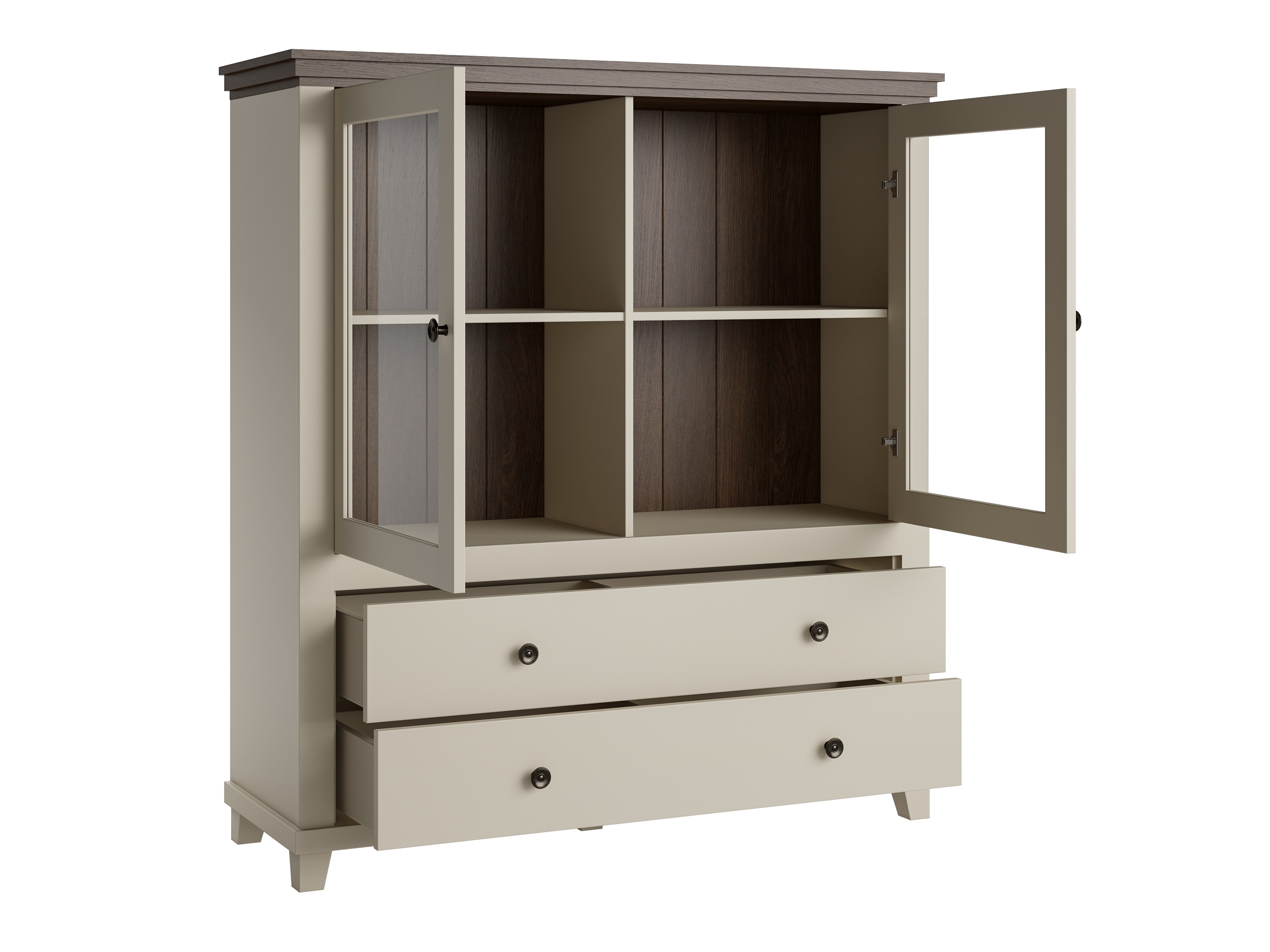 Cómoda Tolnue 105 (Beige claro + Roble)