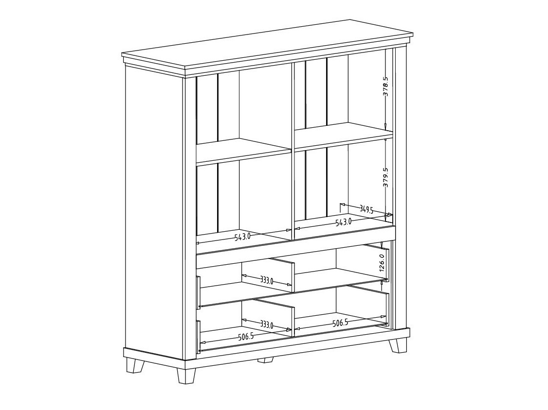 Cómoda Tolnue 105 (Beige claro + Roble)