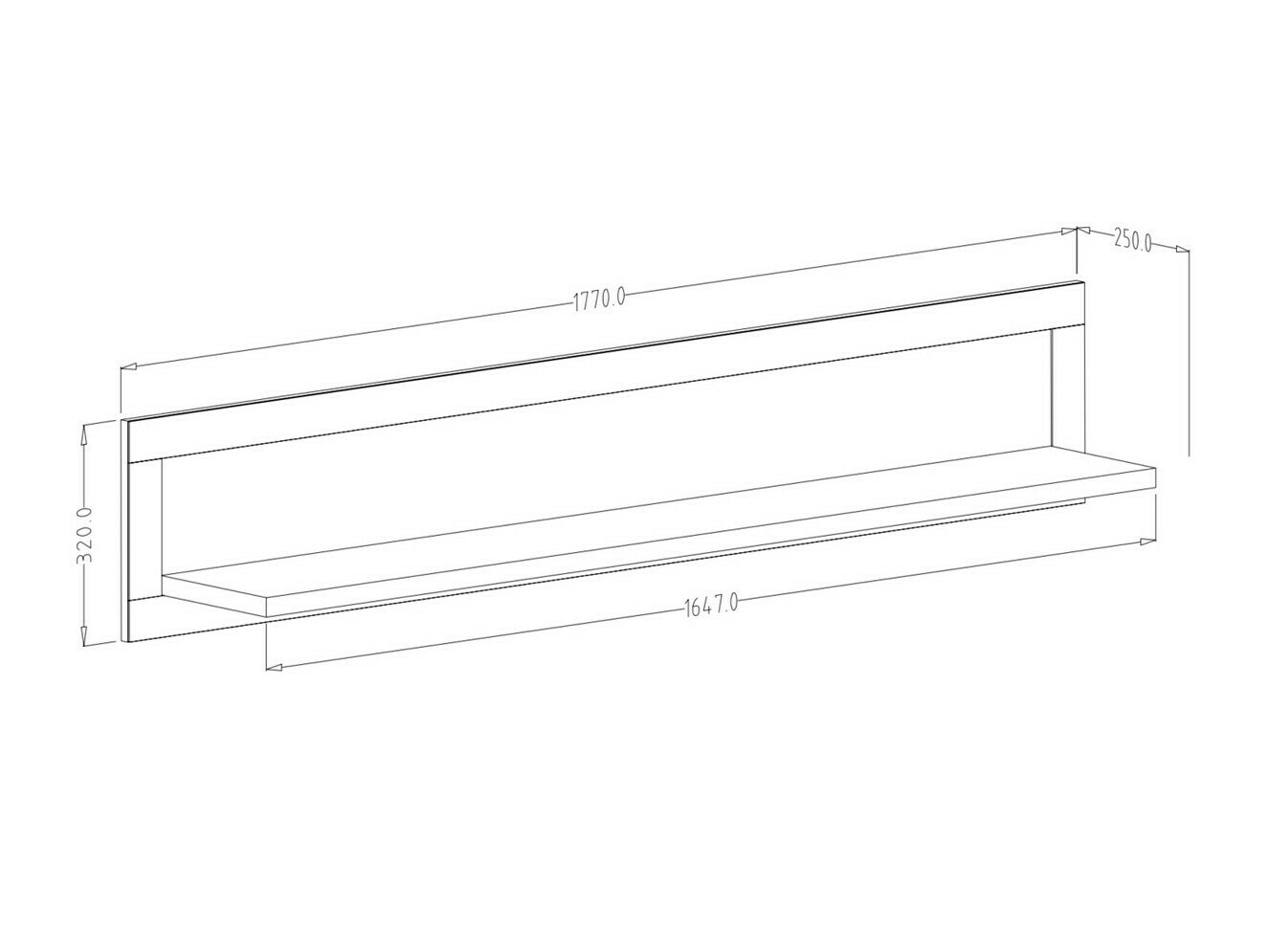 Estantería de pared Tolnue 100 (Beige claro)