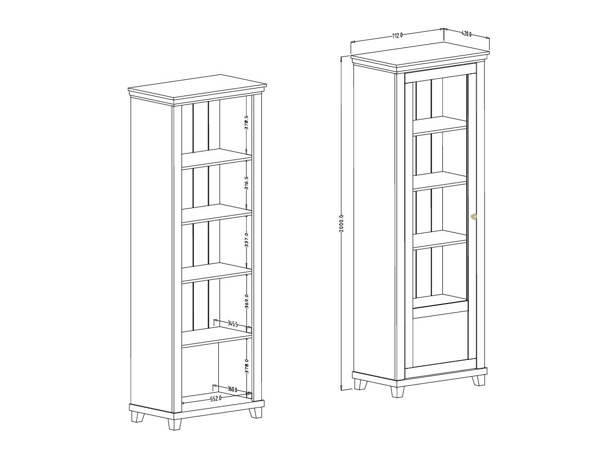 Estantería Tolnue 101 (Beige claro + Roble)