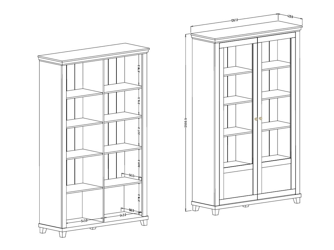 Estantería Tolnue 102 (Verde oscuro + Roble de lefkada)