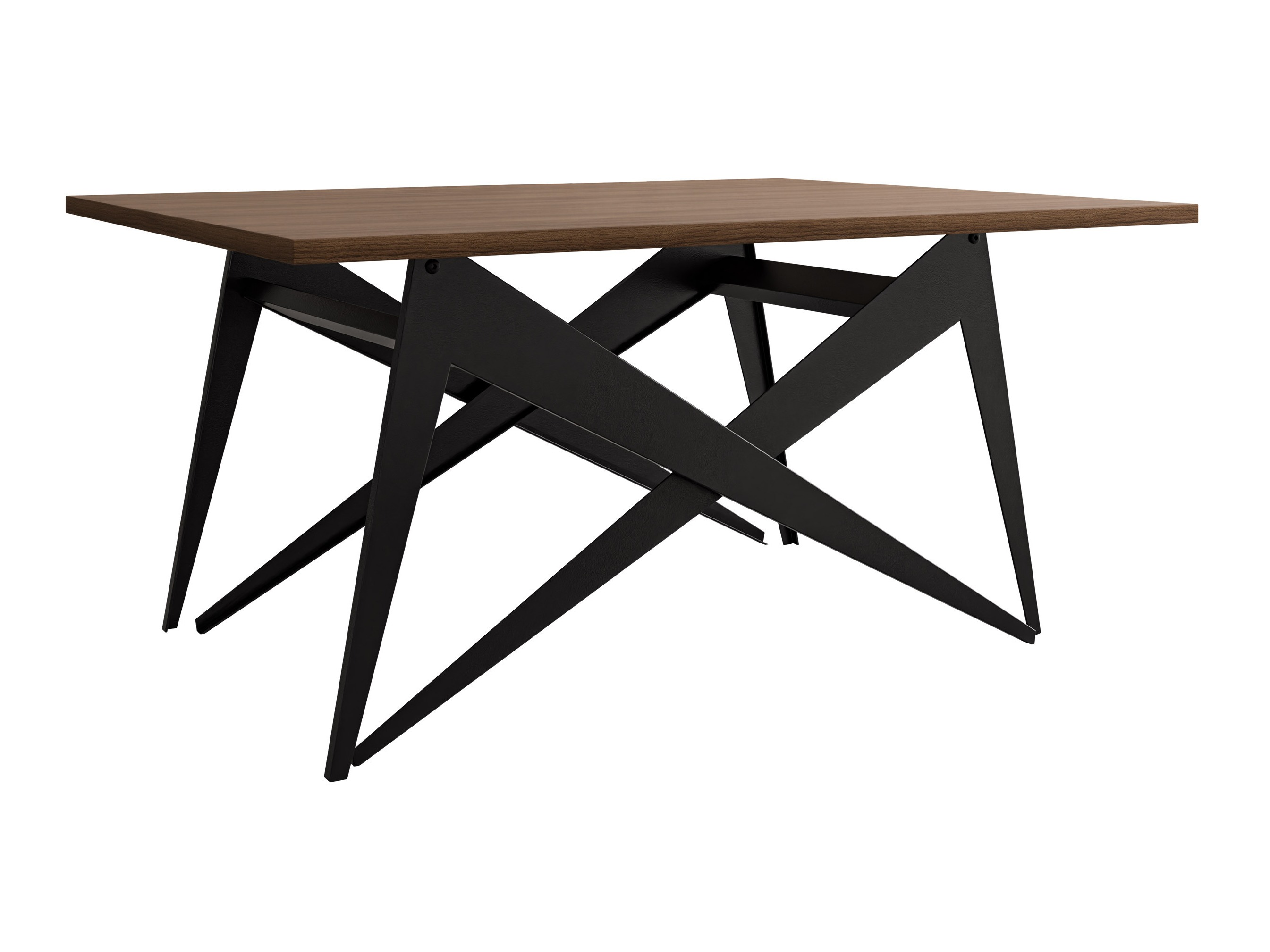 Mesa de centro convertible Oswego 150 (Nogal + Negro)