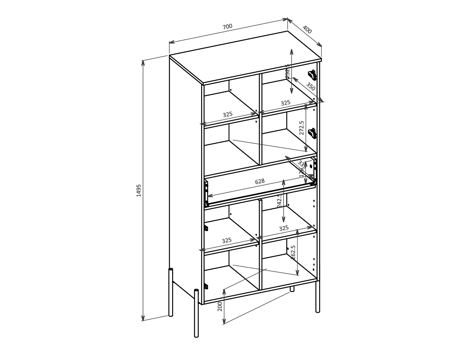 Estantería Levtenu 120 (Roble)