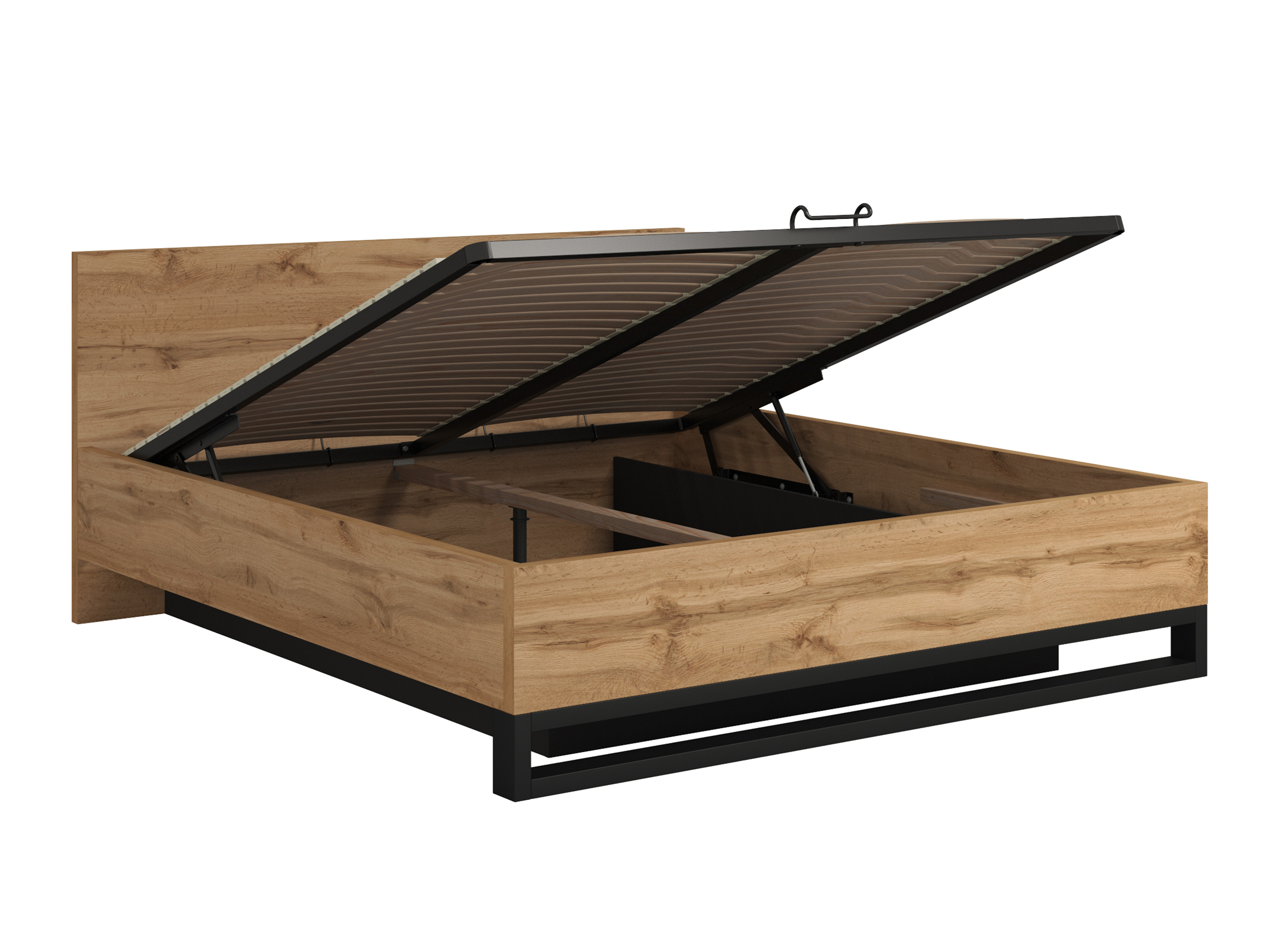 Cama Avicavu 118 (Roble wotan + Negro)