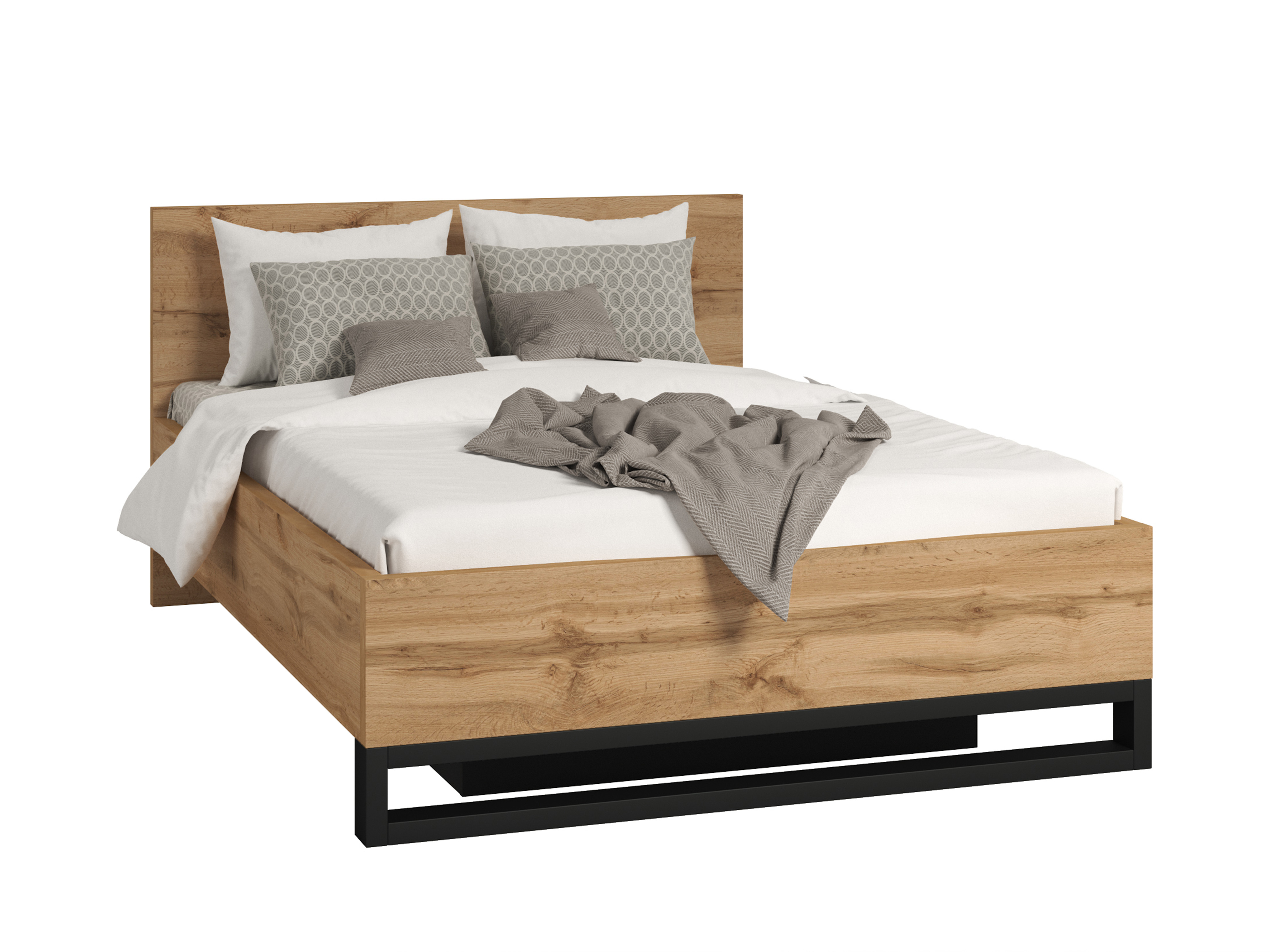 Cama Avicavu 118 (Roble wotan + Negro)