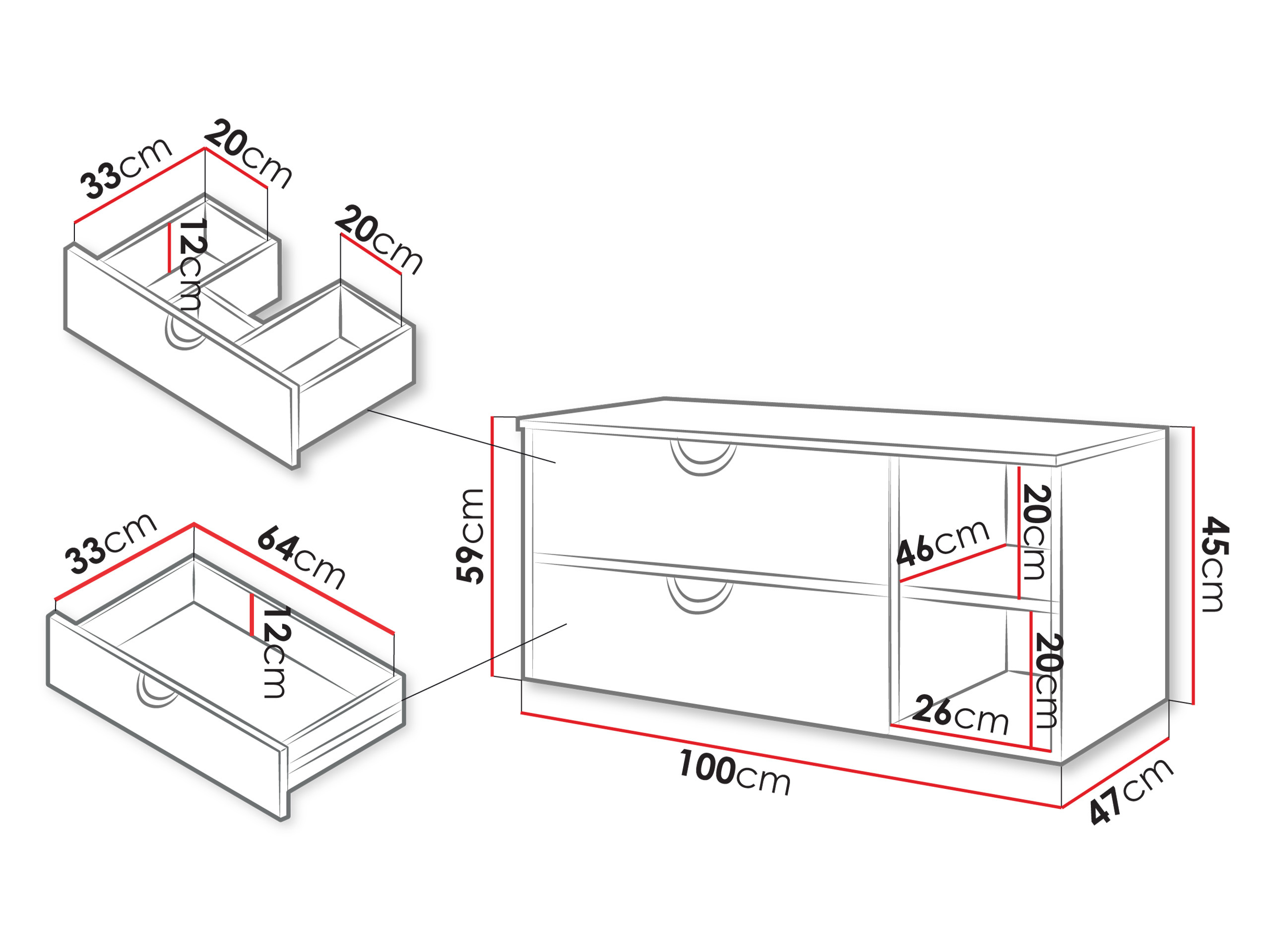 Armario de baño colgante para lavabo Sodalis (Cachemira)