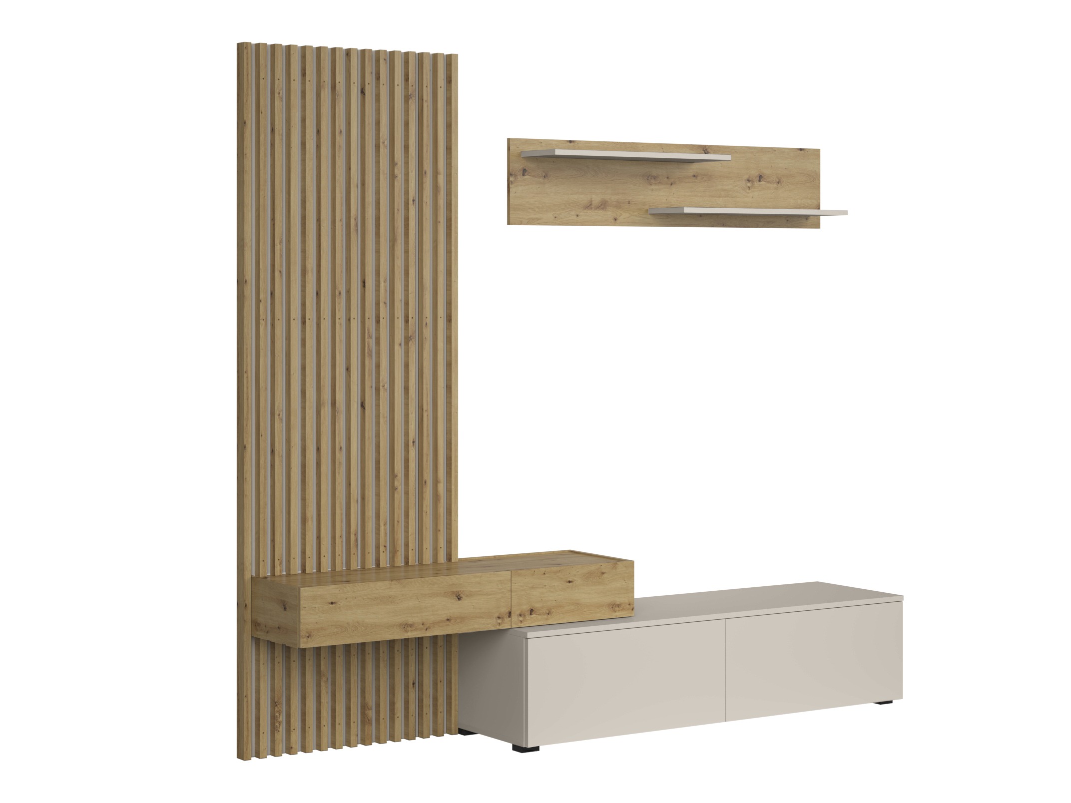 Conjunto de salón Houston 2086 (Roble Artisan + Cachemira)