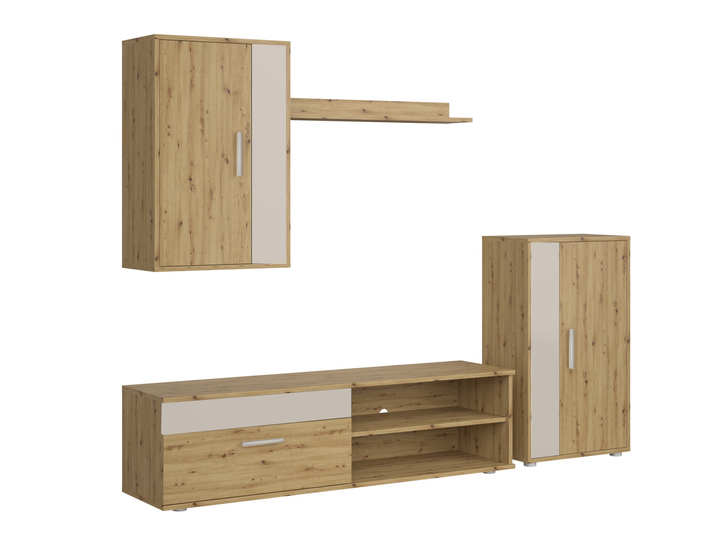 Conjunto de salón Houston 2087 (Roble Artisan + Cachemira)