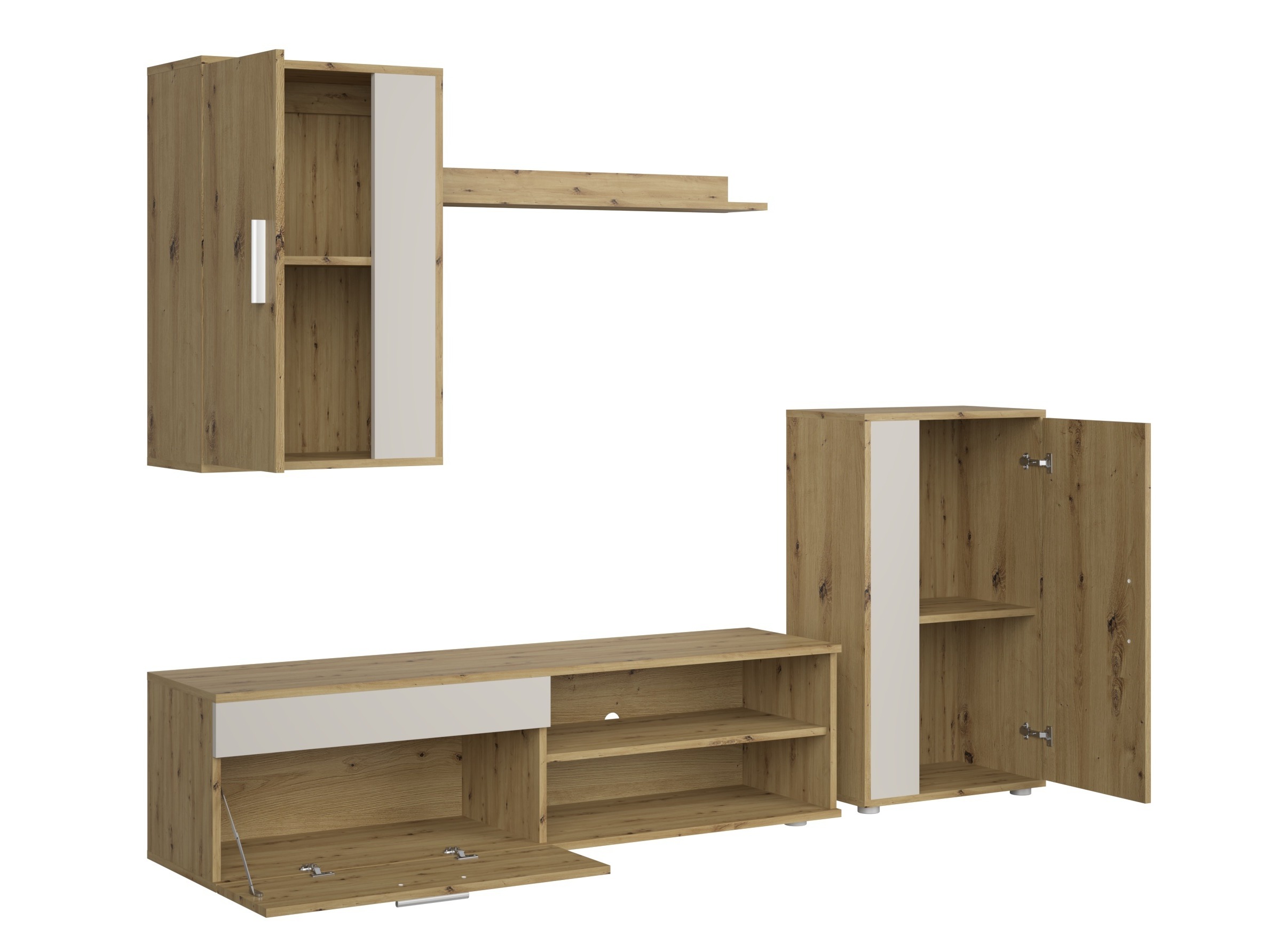 Conjunto de salón Houston 2087 (Roble Artisan + Cachemira)