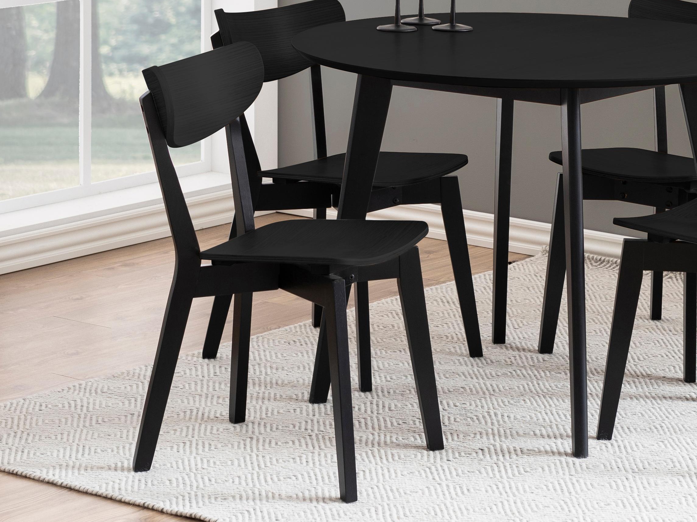 Conjunto de mesas y sillas para comedor Norsica 992 (Negro)