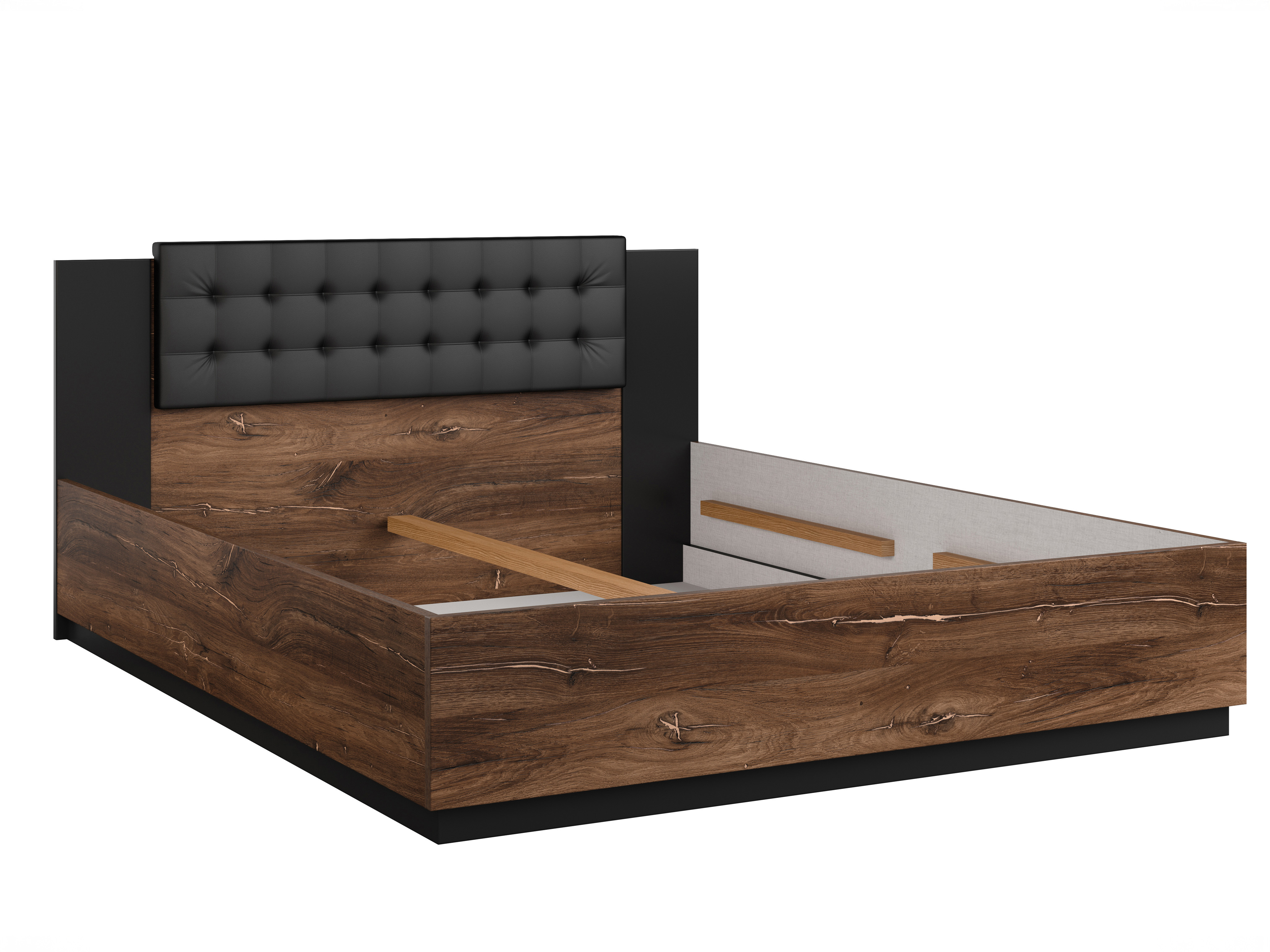 Cama Felelie 104 (Roble Flagstaf oscuro + Cobre)
