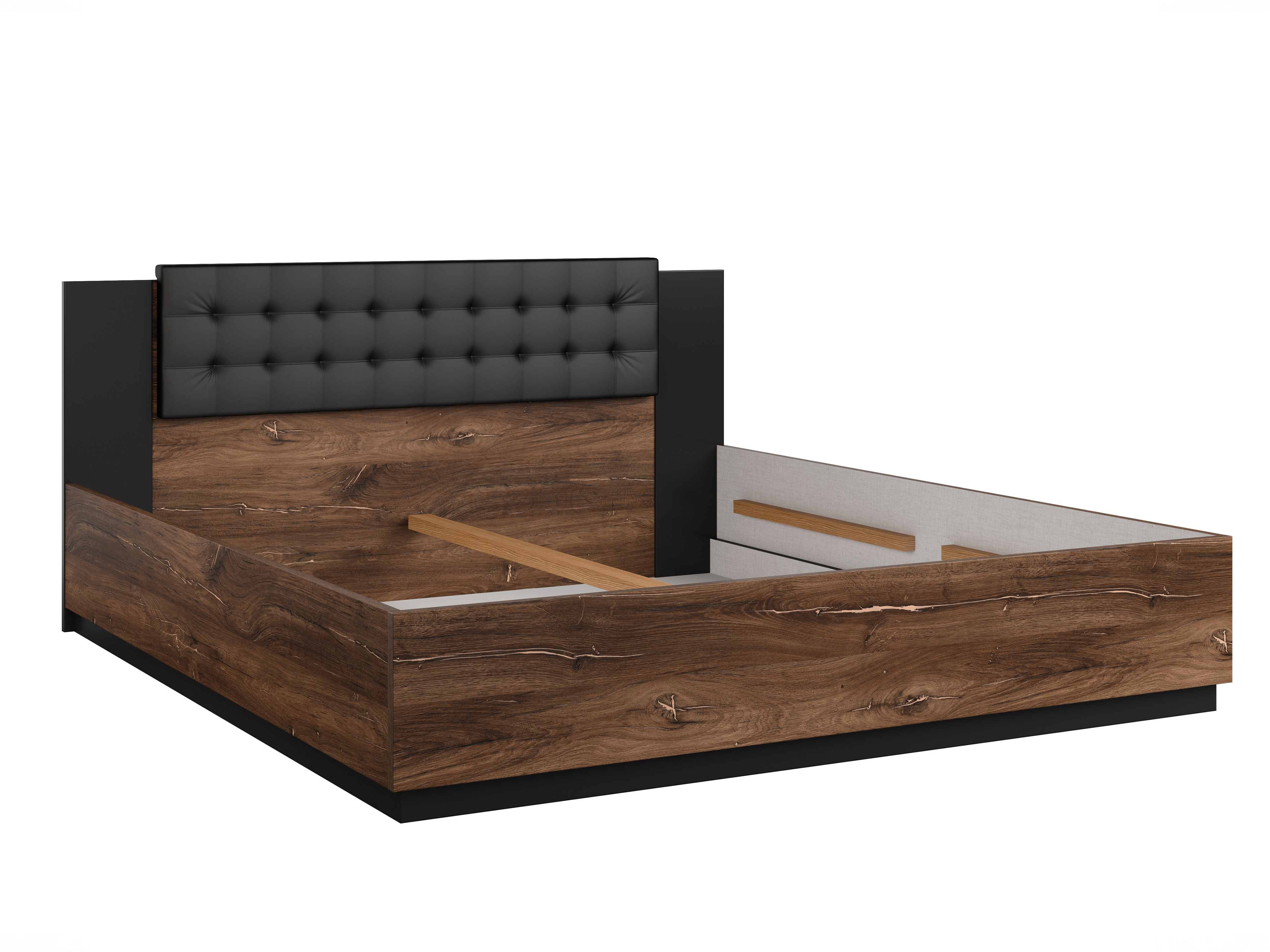 Cama Felelie 104 (Roble Flagstaf oscuro + Cobre)