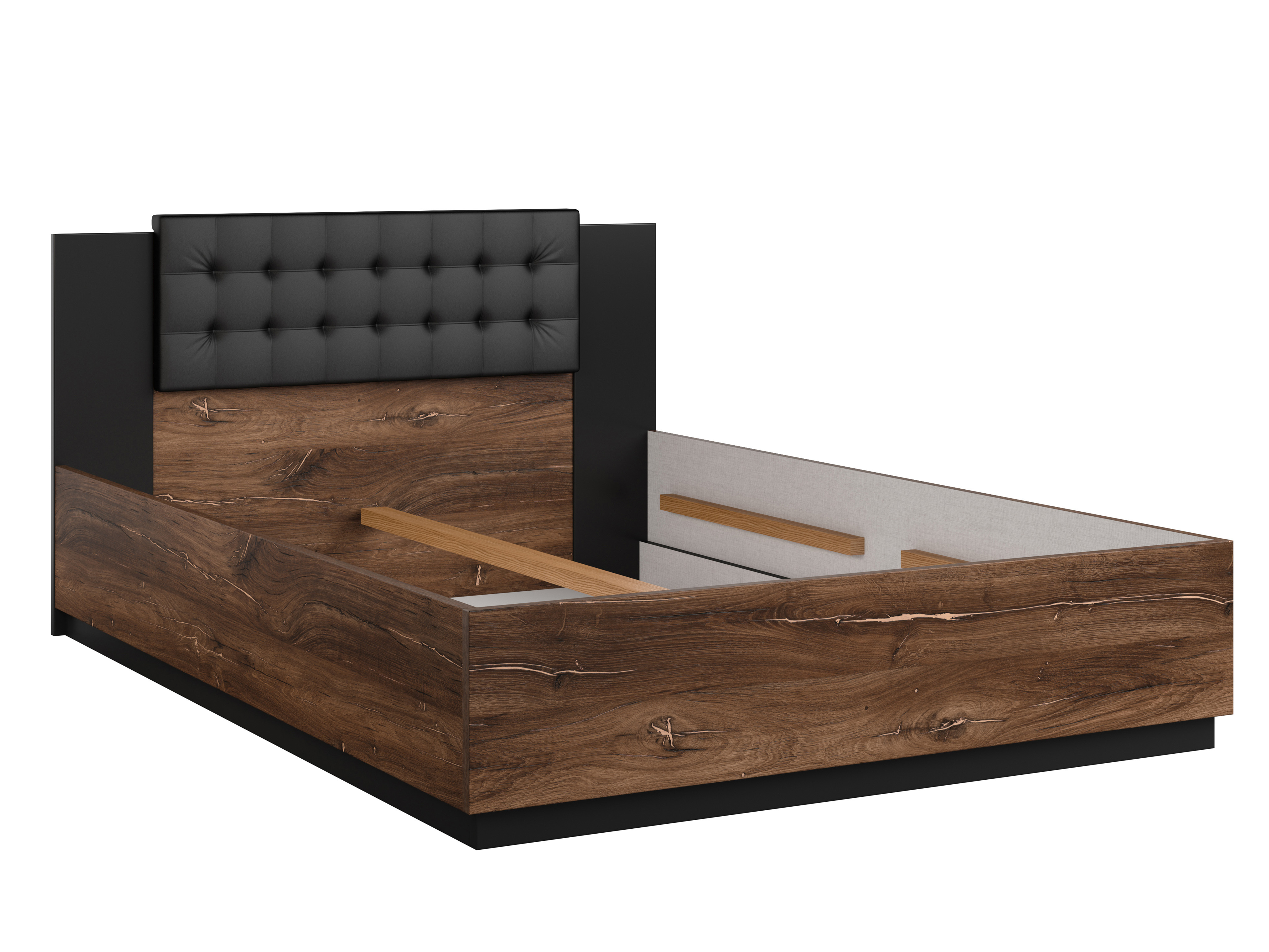 Cama Felelie 104 (Roble Flagstaf oscuro + Cobre)
