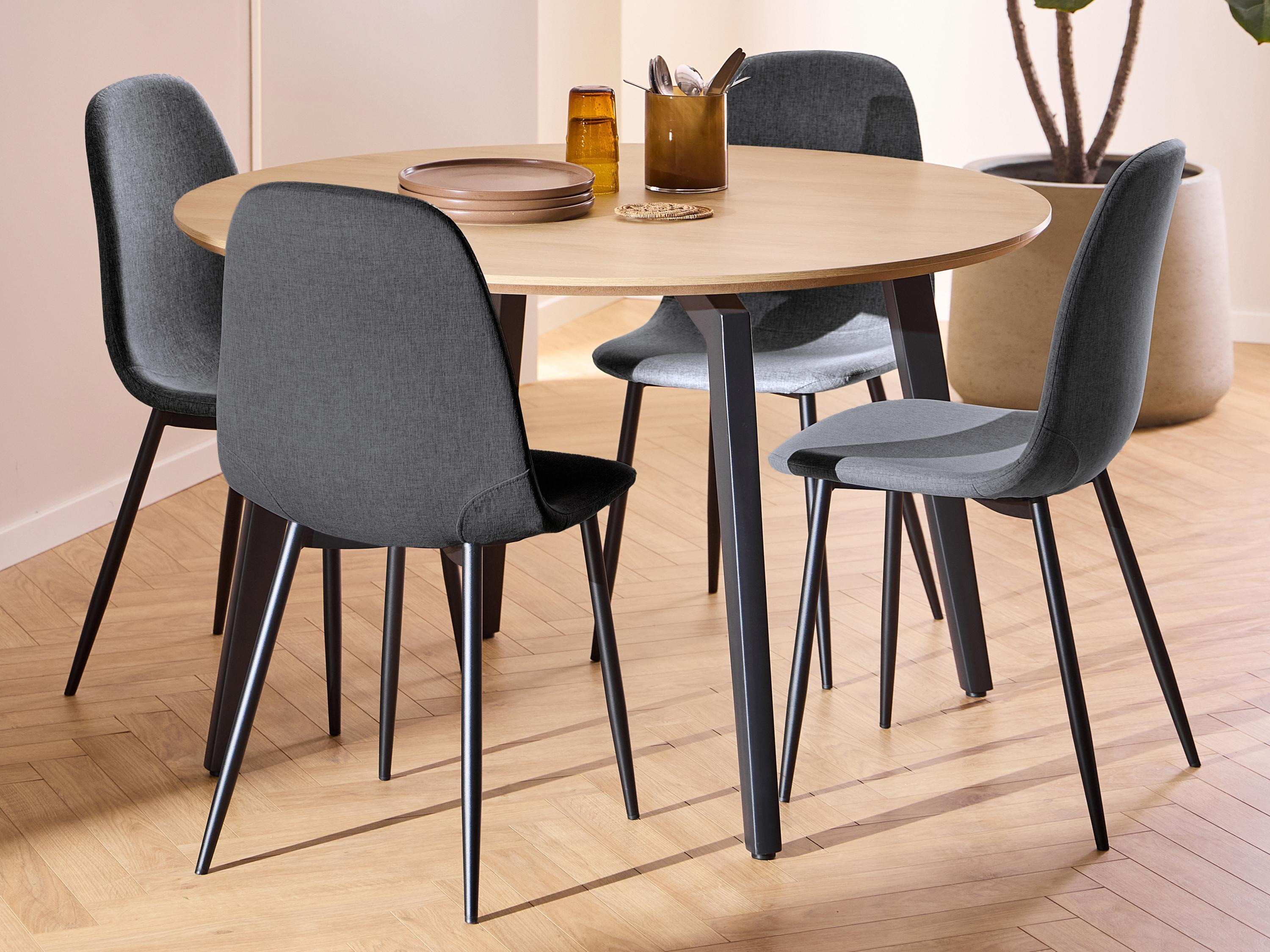 Conjunto de mesas y sillas para comedor Norsica 1008 (Gris)