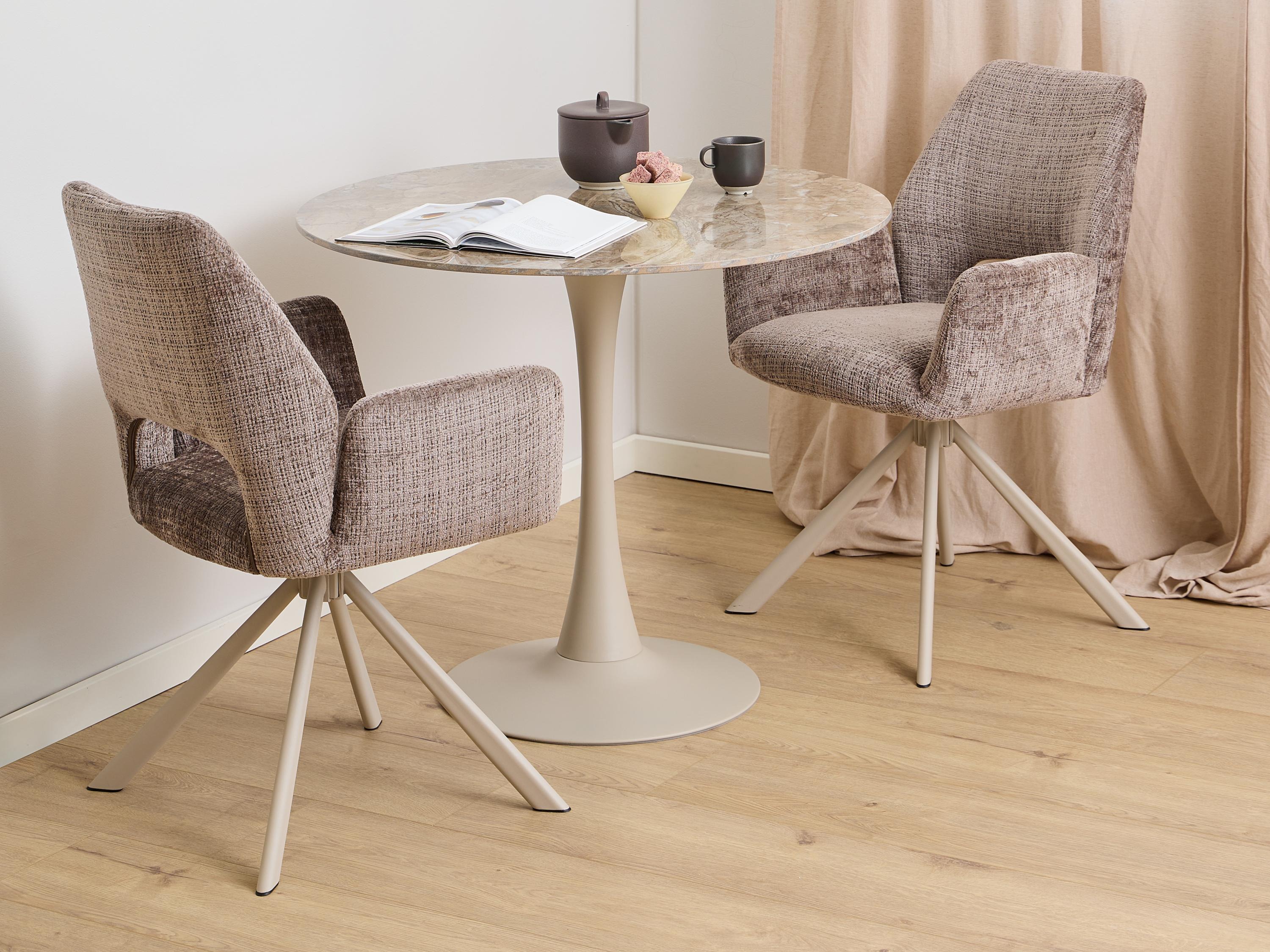 Mesa Norsica 616 (Mármol marrón + Gris)