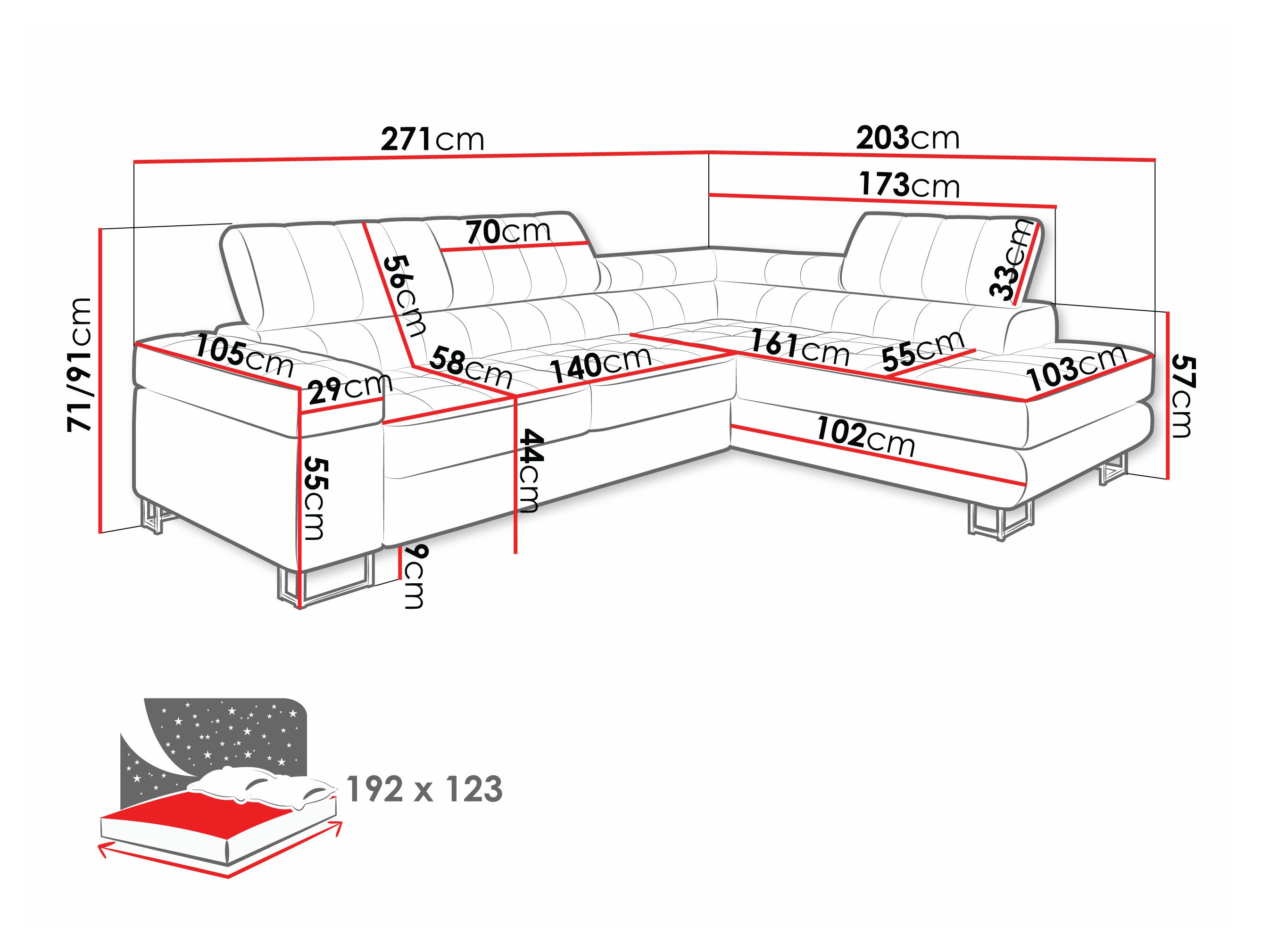 Sofá rinconero Comfivo Anima I (Venus terciopelo 2932)