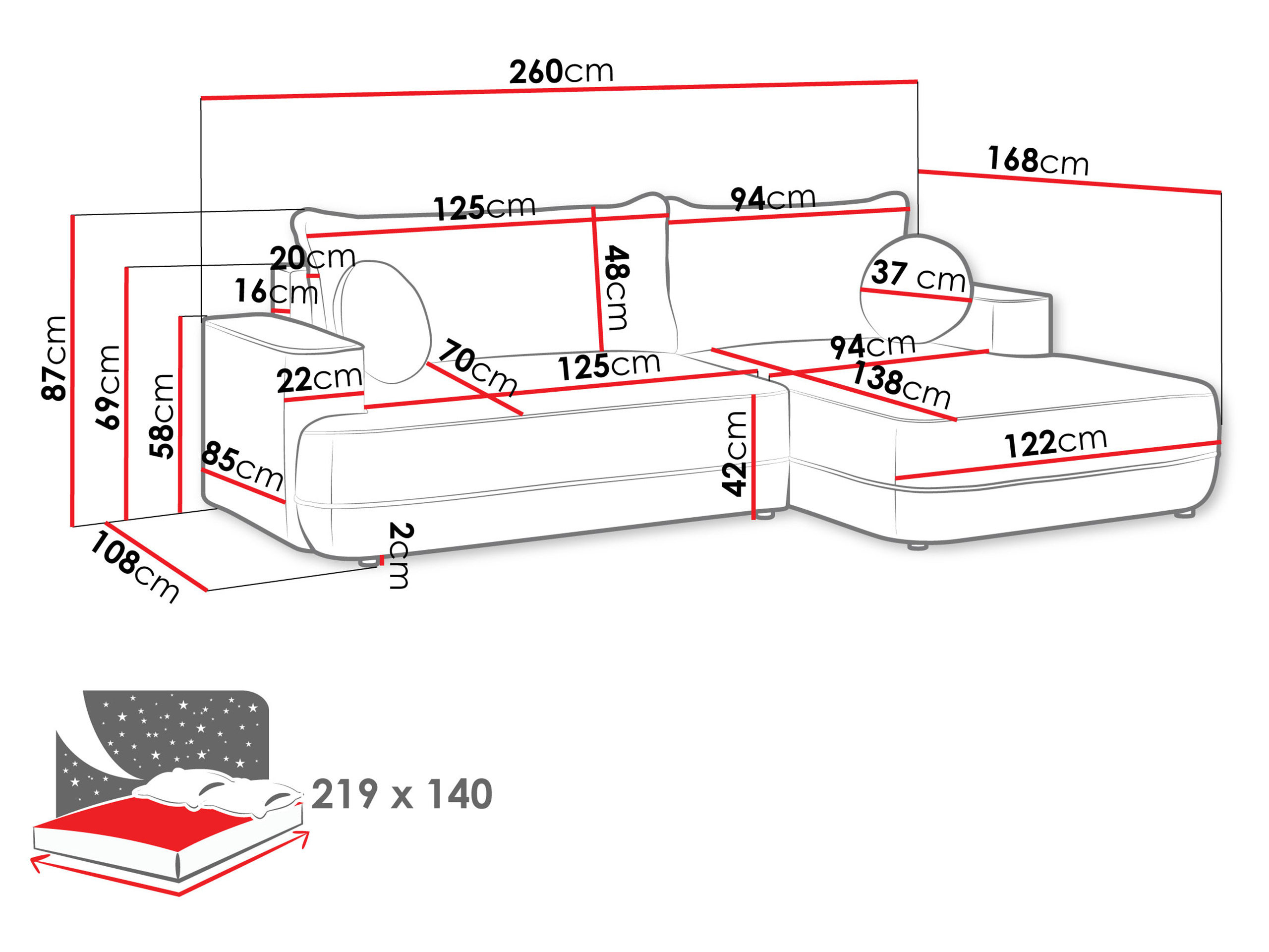 Sofá rinconero Magal I (Velo 623)