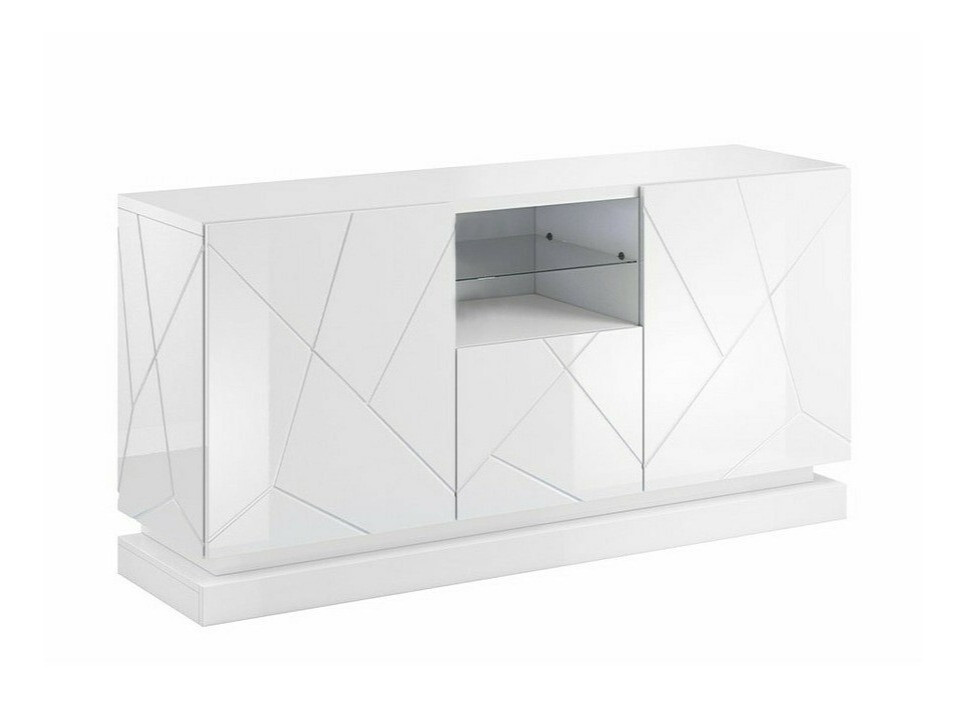 Aparador Linar (Blanco + Blanco brillante)
