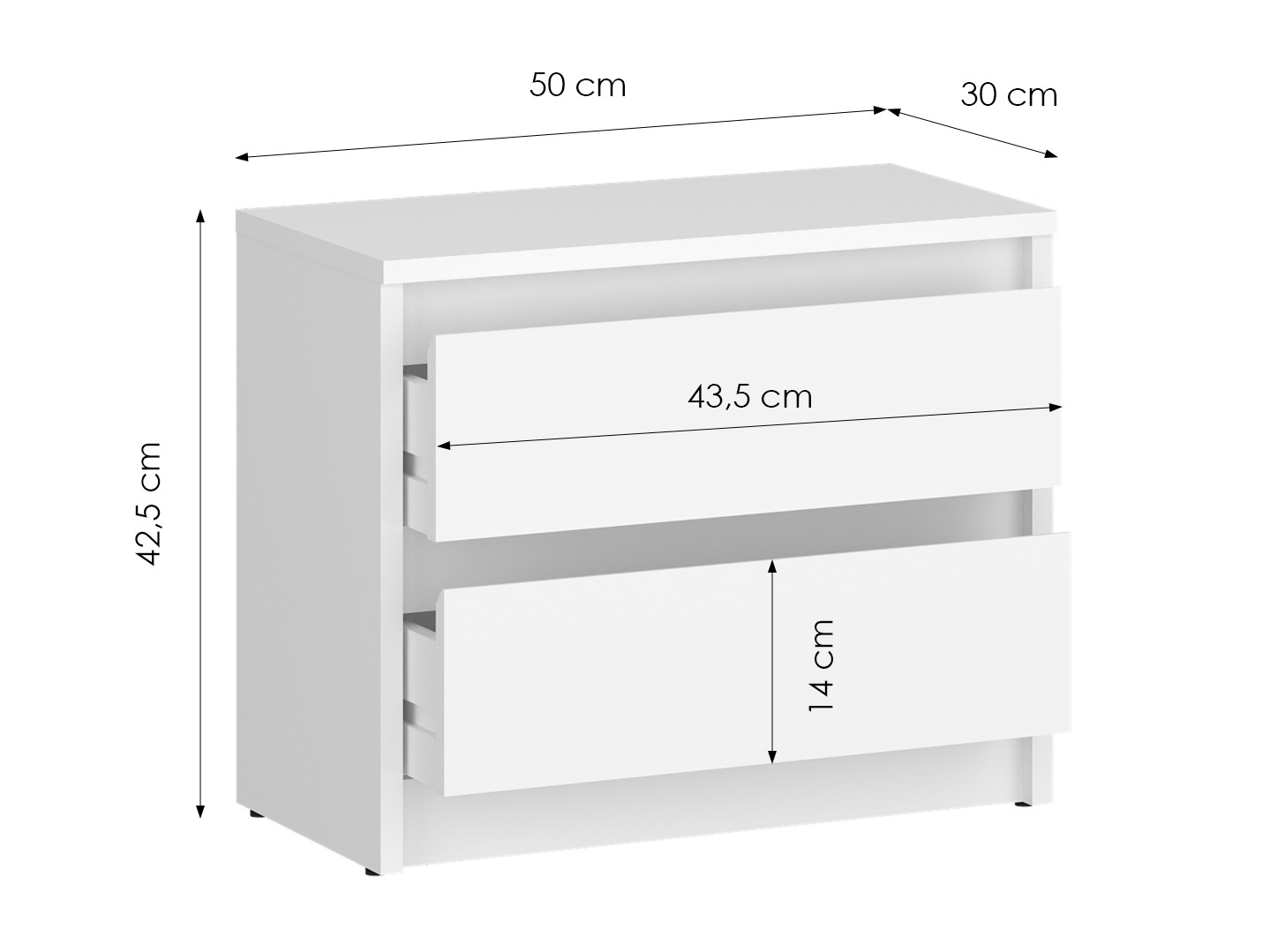 Mesilla de noche Ontario 197 (Blanco)