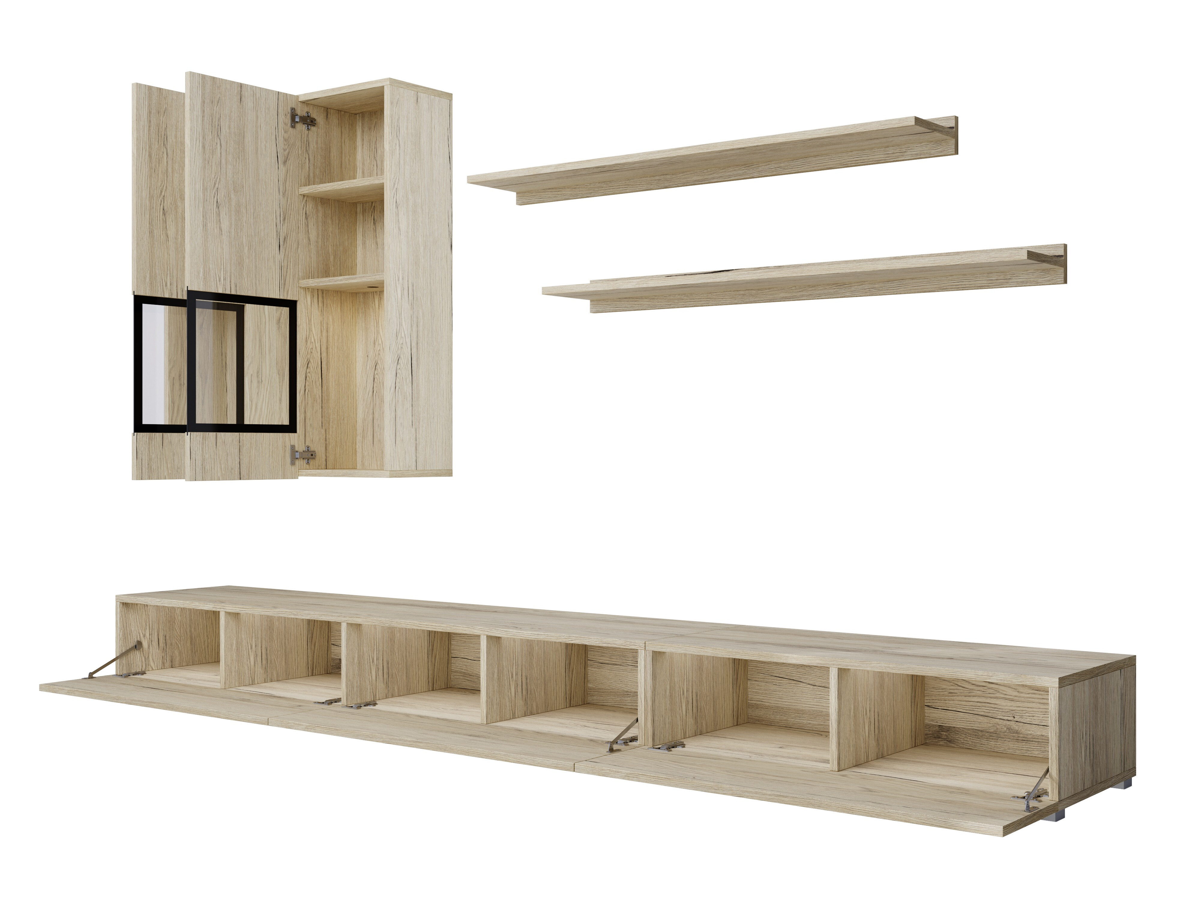 Conjunto de salón Serodeu 104 (Roble sanremo)