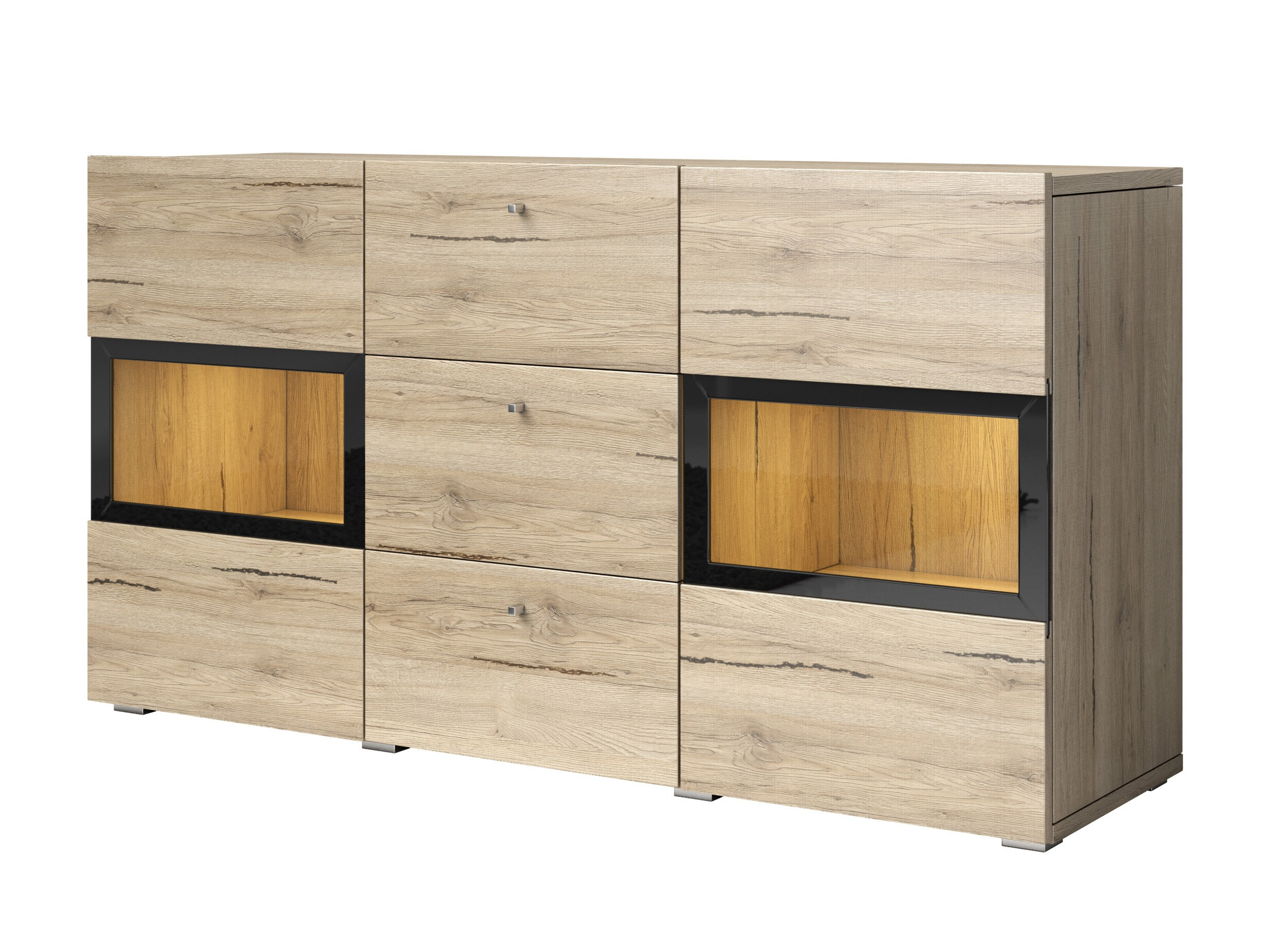 Conjunto de salón Serodeu 104 (Roble sanremo)