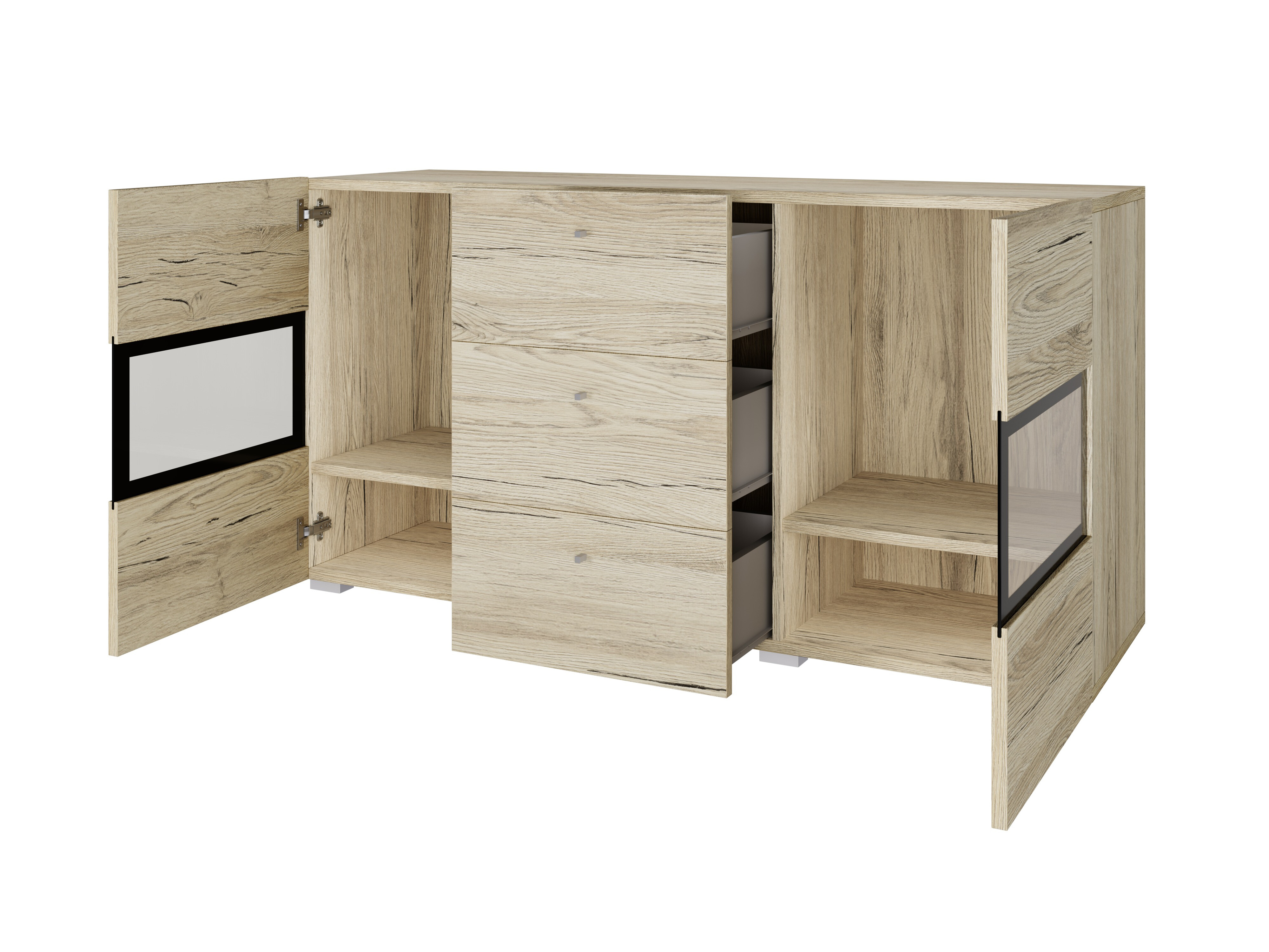 Conjunto de salón Serodeu 104 (Roble sanremo)