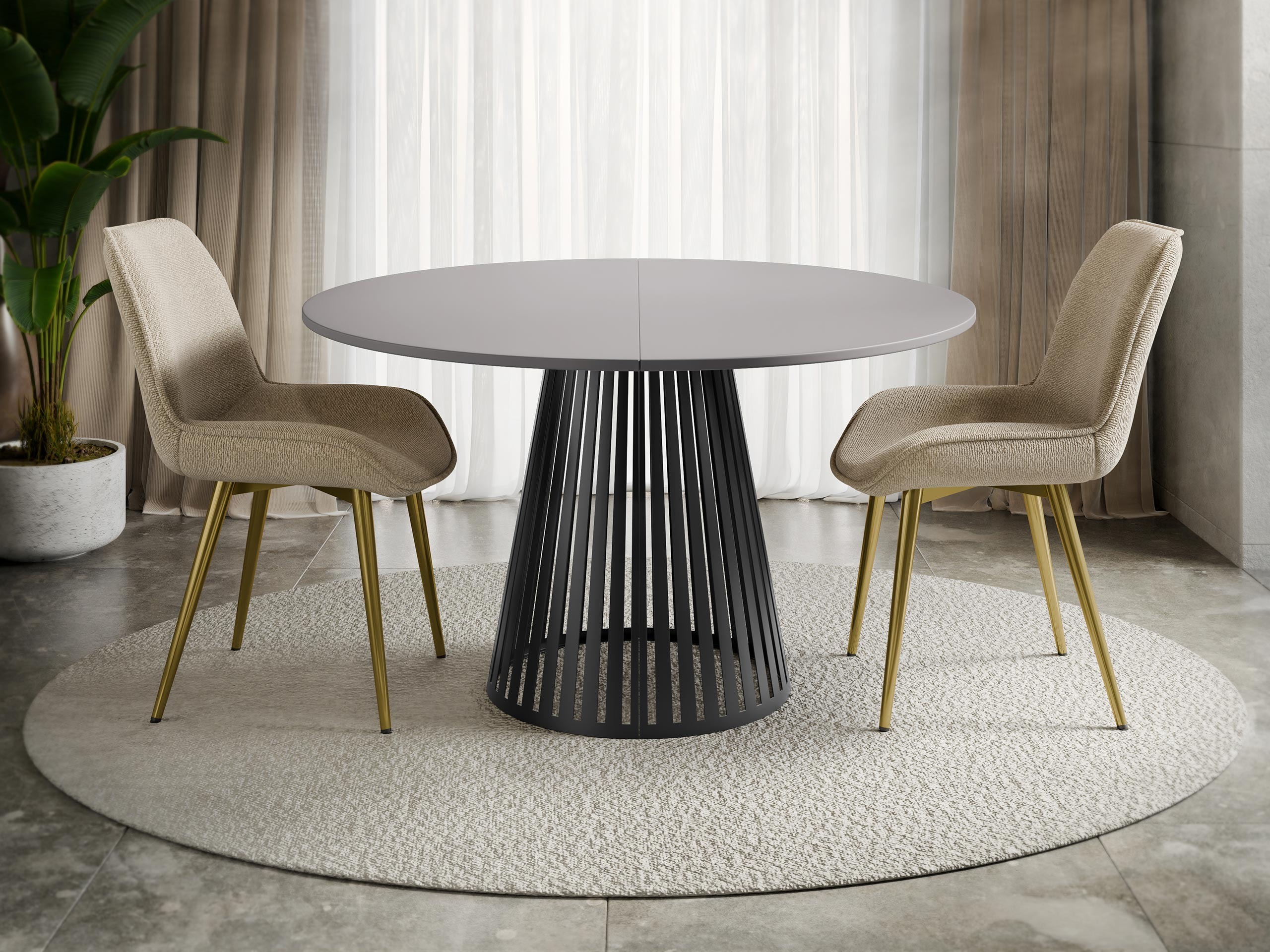 Mesa Prudentia II (Gris + Negro)