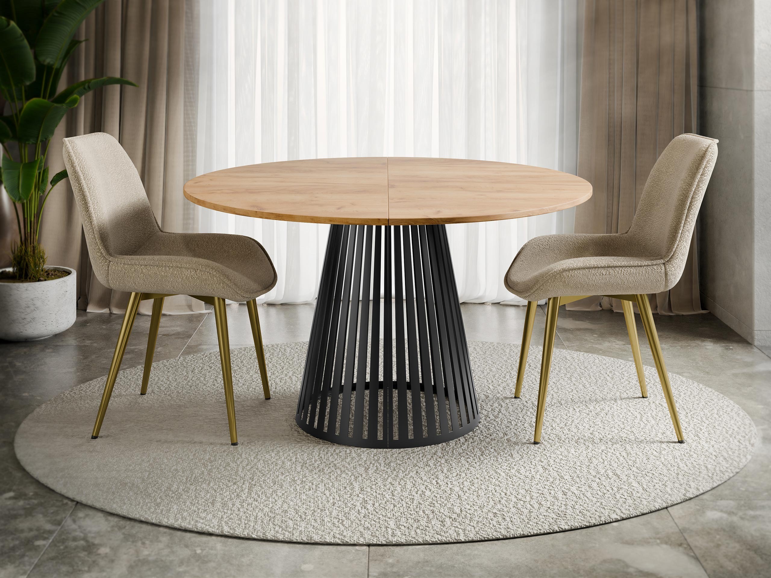 Mesa Prudentia II (Roble dorado artesanal)