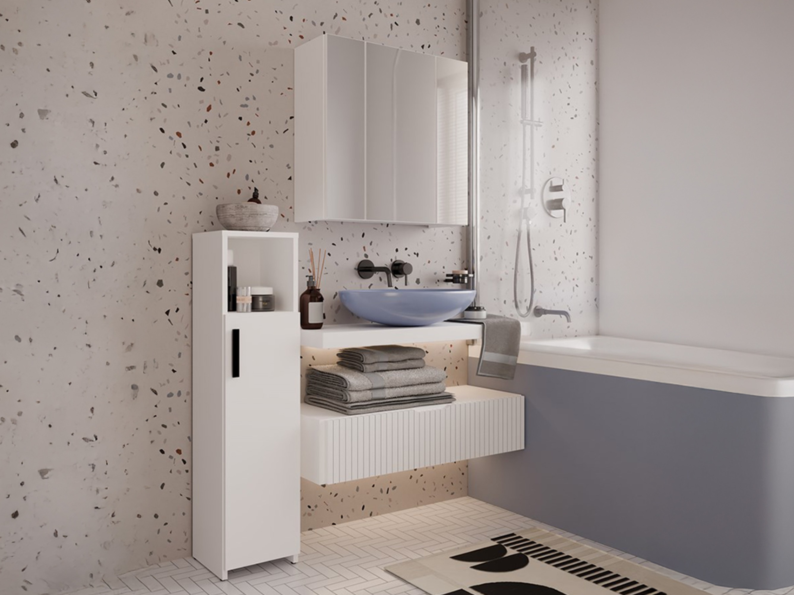 Armario de pie para baño Mandeville 344