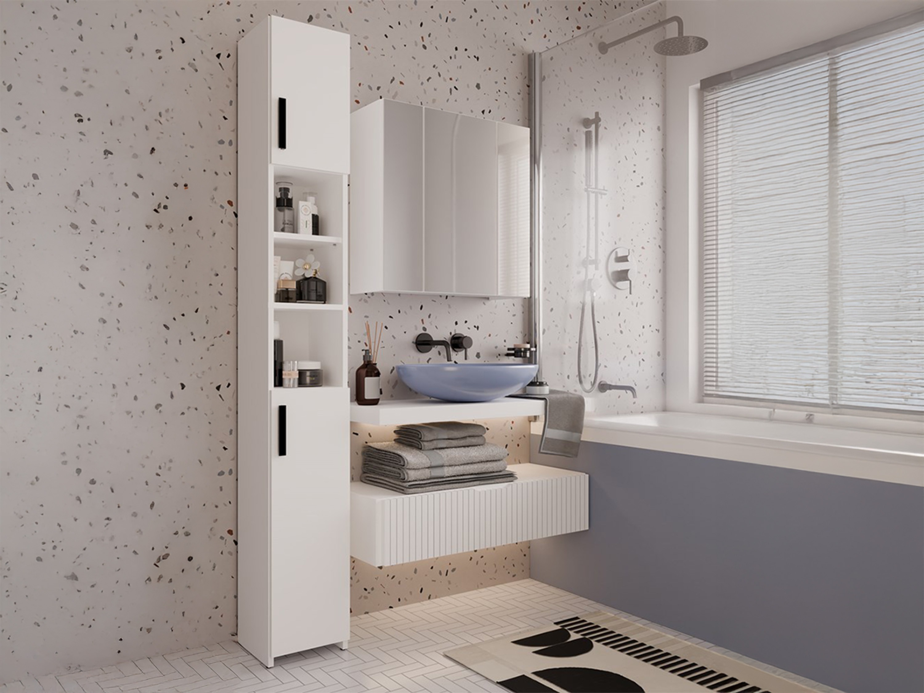 Armario de pie para baño Mandeville 345