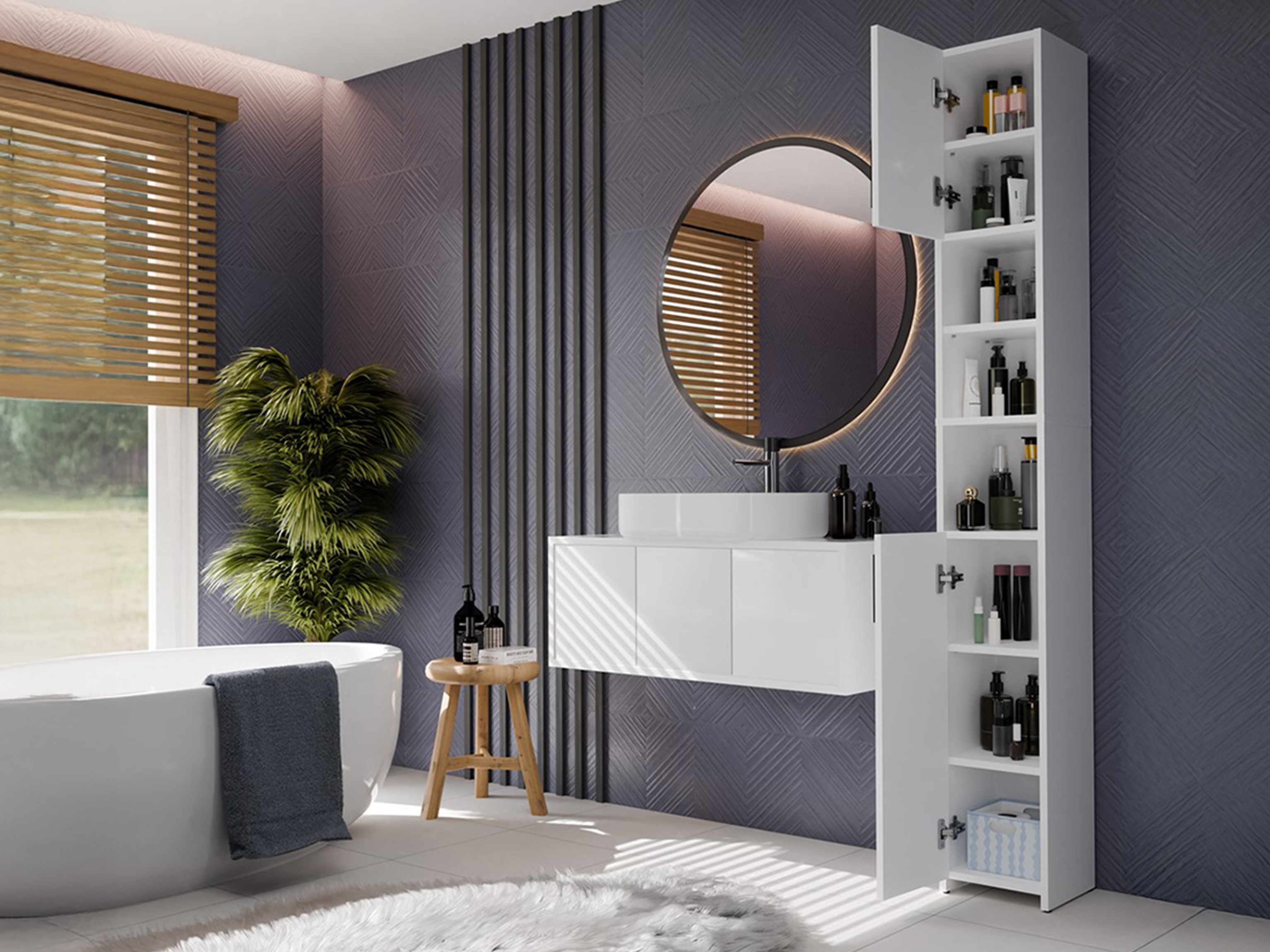 Armario de pie para baño Mandeville 345