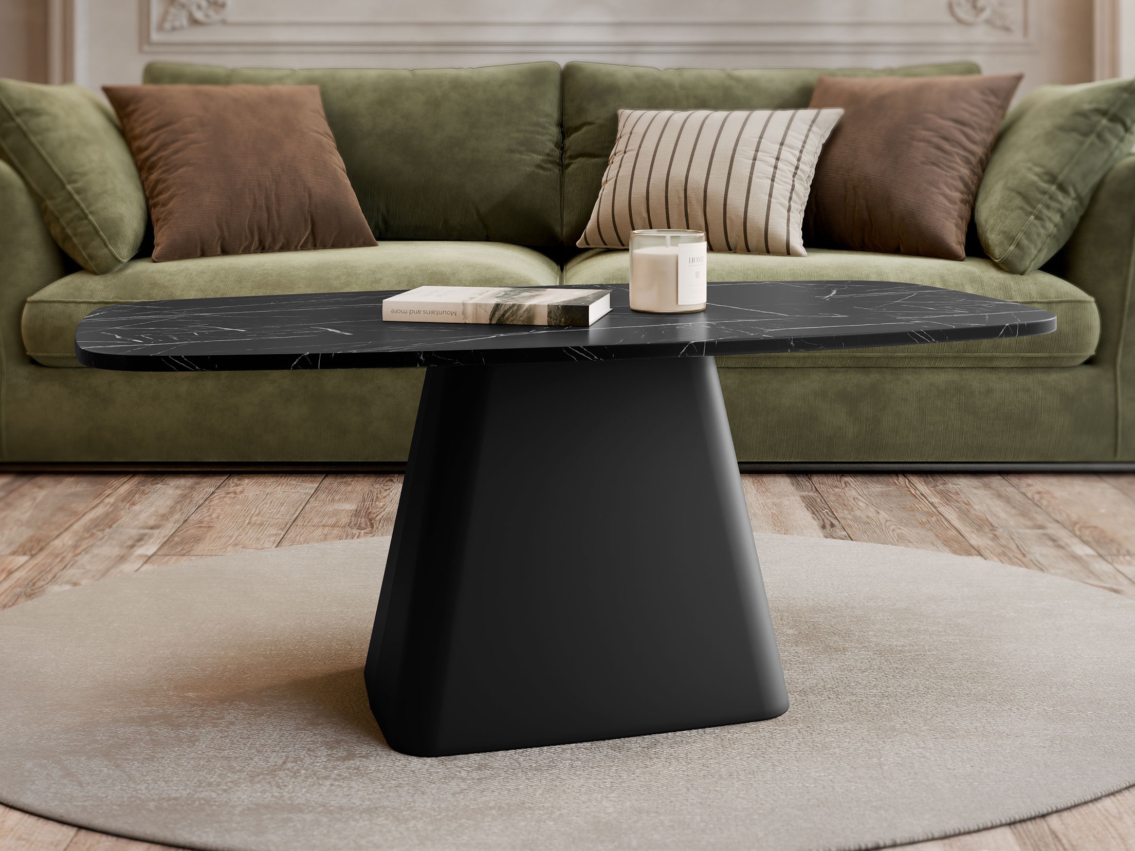 Mesa de centro Oswego 158 (Mármol negro)