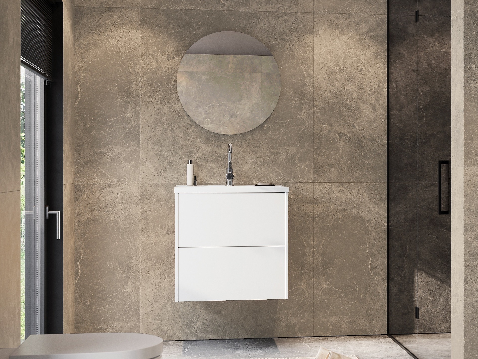 Armario de baño colgante para lavabo Sacramento 522 (Blanco)