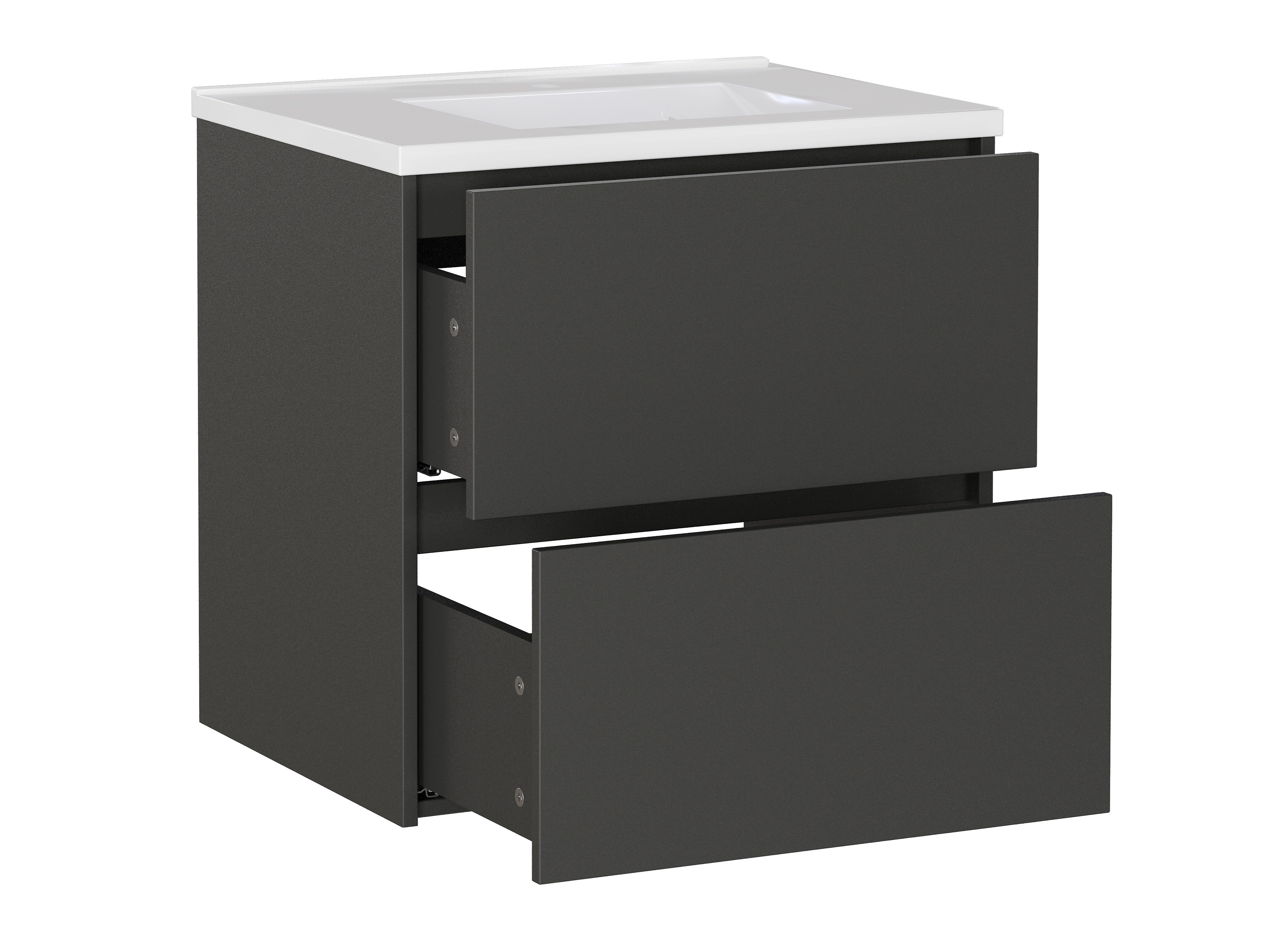 Armario de baño colgante para lavabo Sacramento 522 (Grafito)