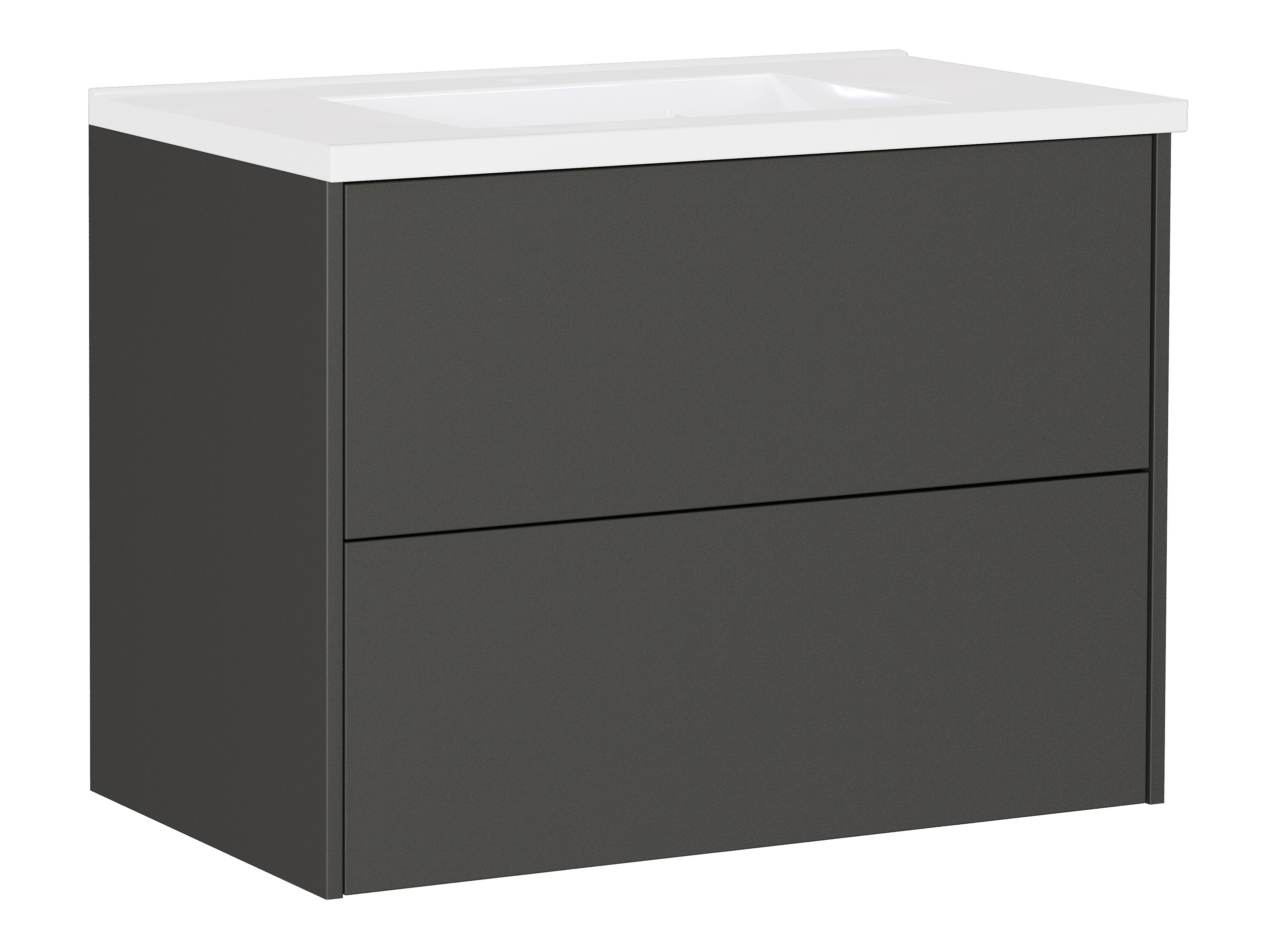 Armario de baño colgante para lavabo Sacramento 523 (Grafito)