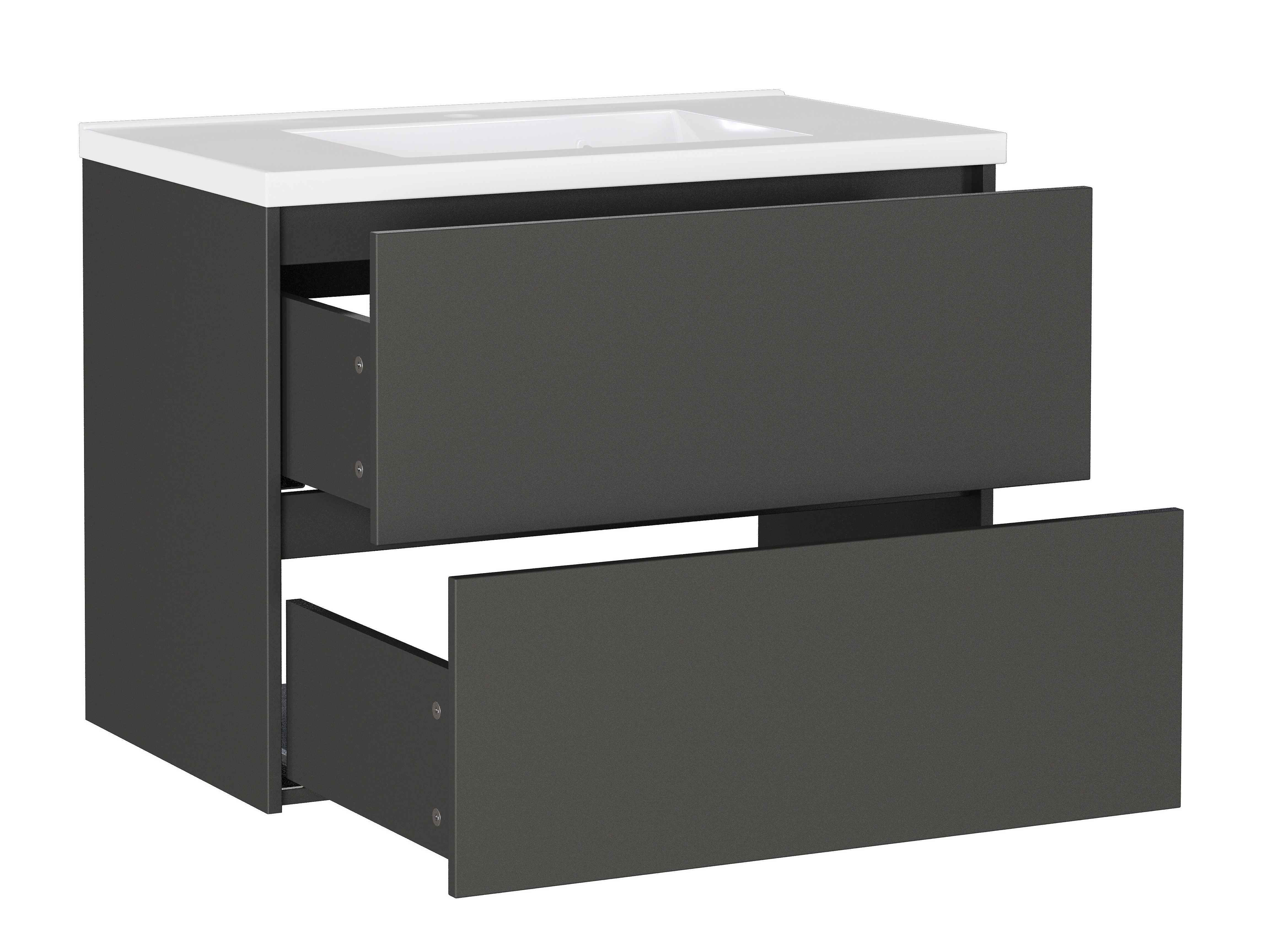Armario de baño colgante para lavabo Sacramento 523 (Grafito)