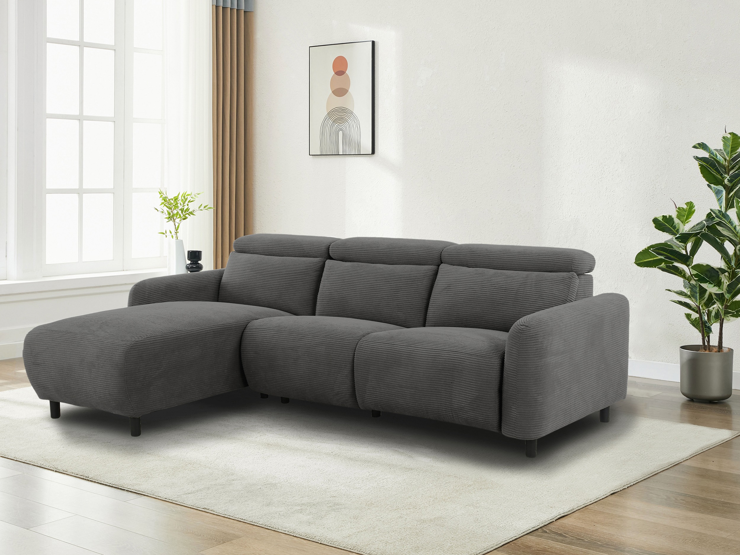 Sillón reclinable de ángulo suave Denton 1509 (Antracita)