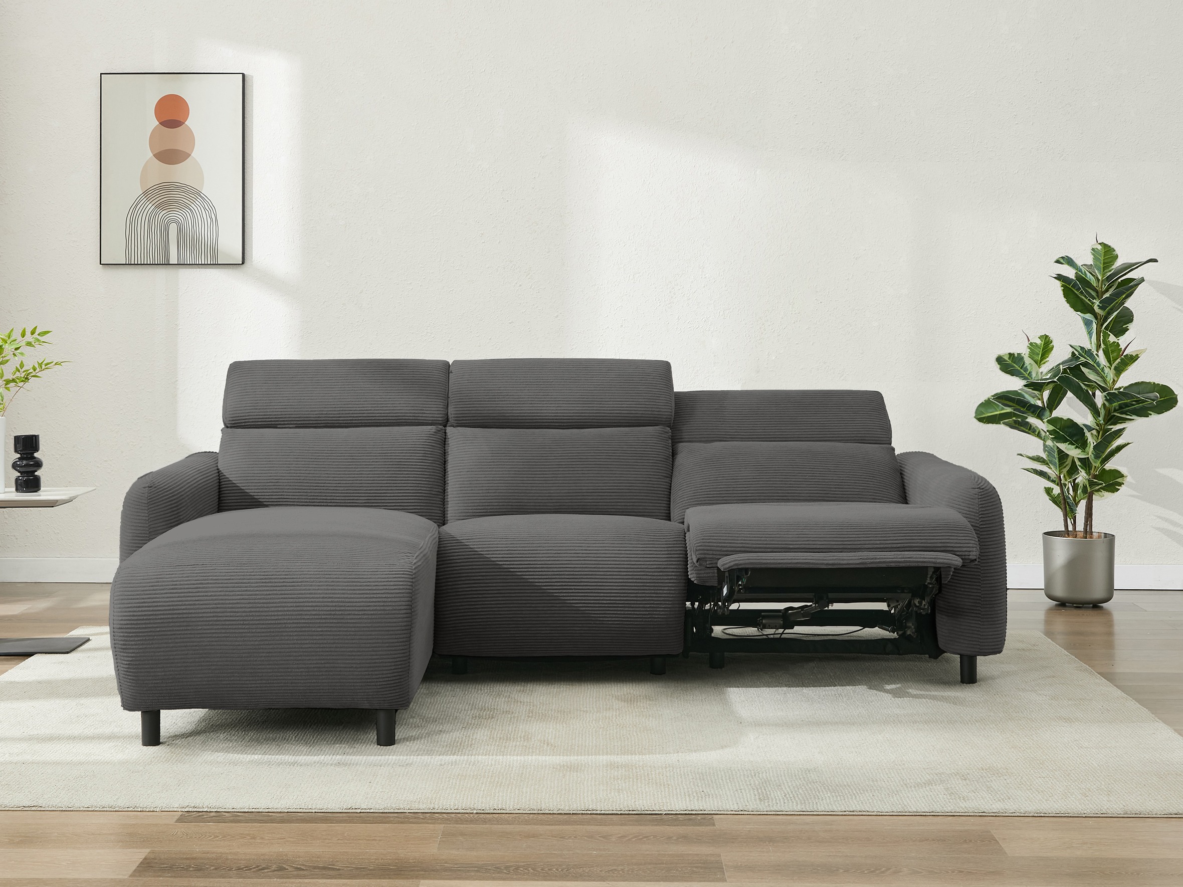 Sillón reclinable de ángulo suave Denton 1509 (Antracita)