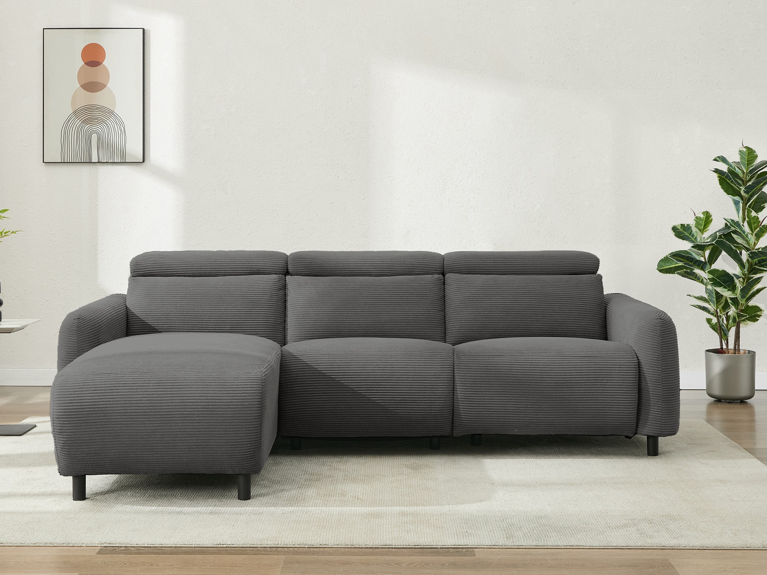 Sillón reclinable de ángulo suave Denton 1509 (Antracita)
