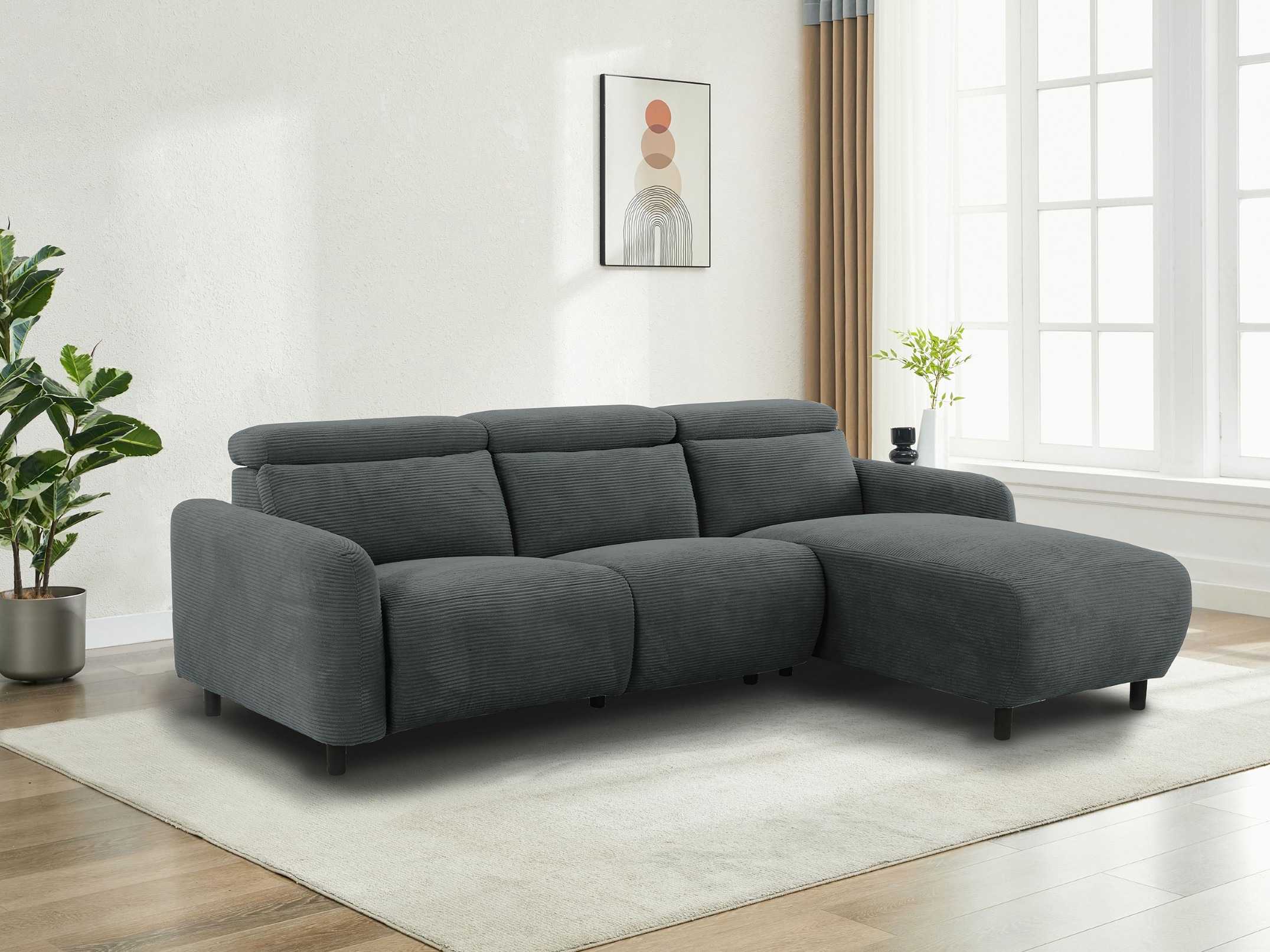 Sillón reclinable de ángulo suave Denton 1509 (Antracita)