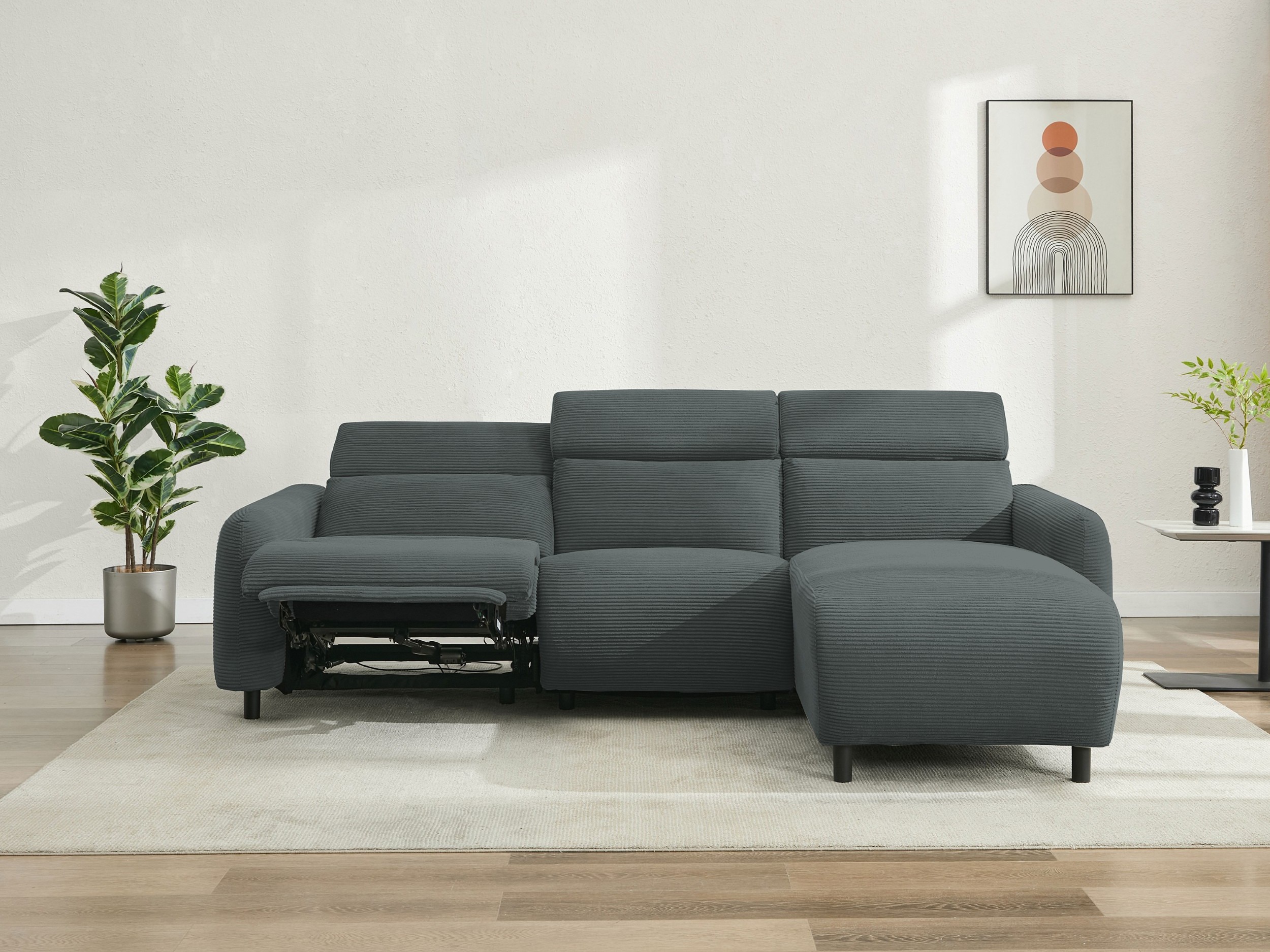 Sillón reclinable de ángulo suave Denton 1509 (Antracita)